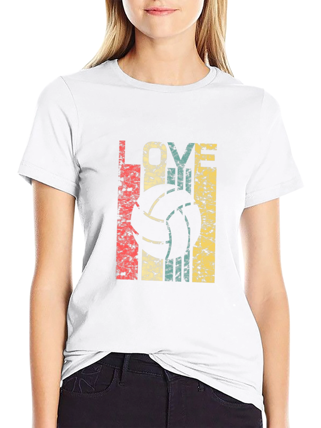 Retro Volleyball Lover T-Shirt - Black