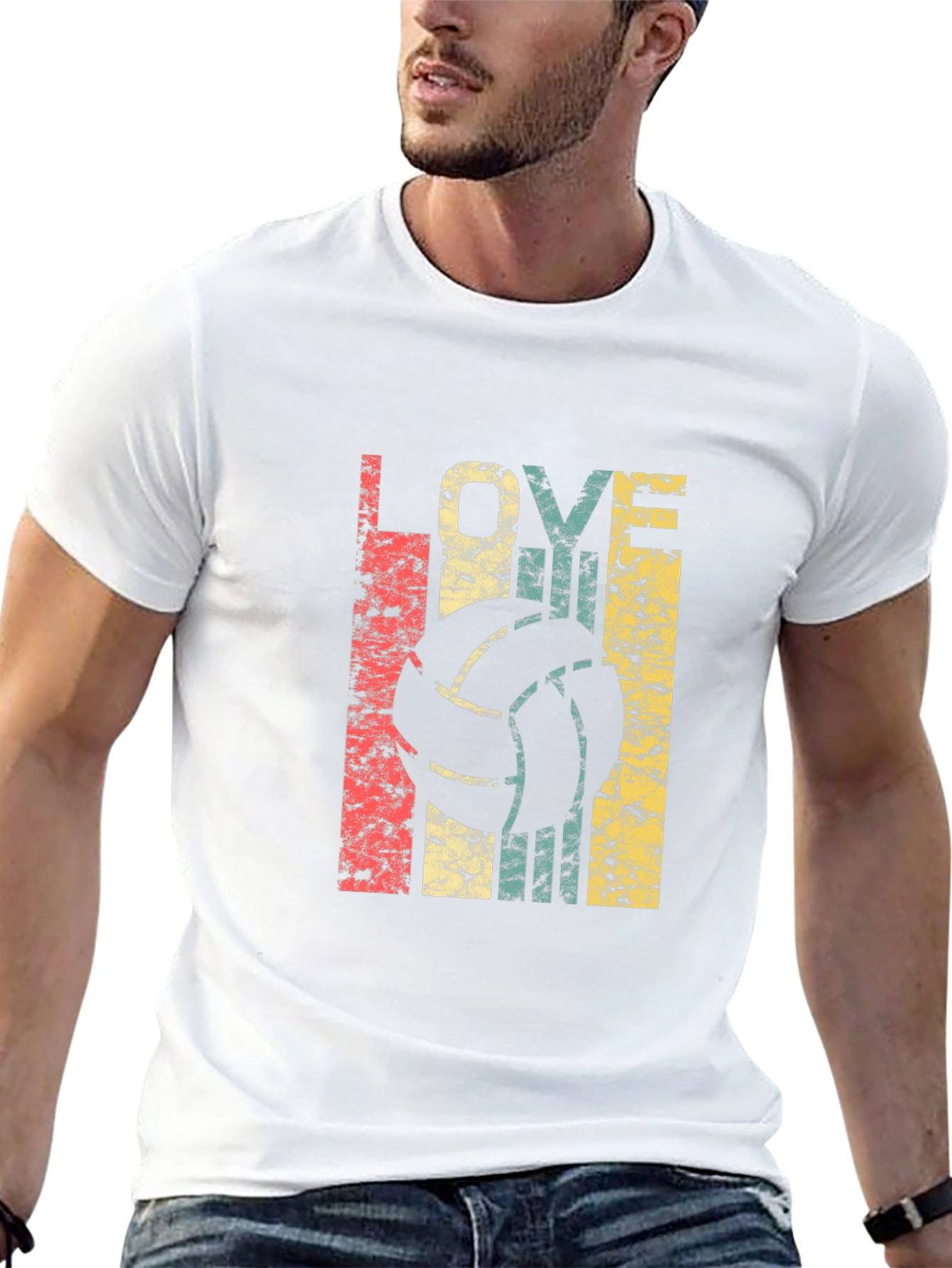 Retro Volleyball Lover T-Shirt - Black