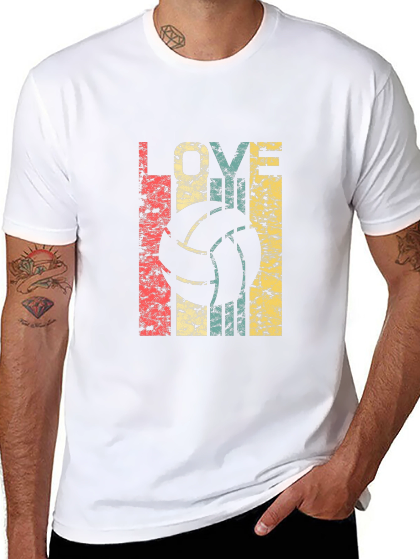 Retro Volleyball Lover T-Shirt - Black