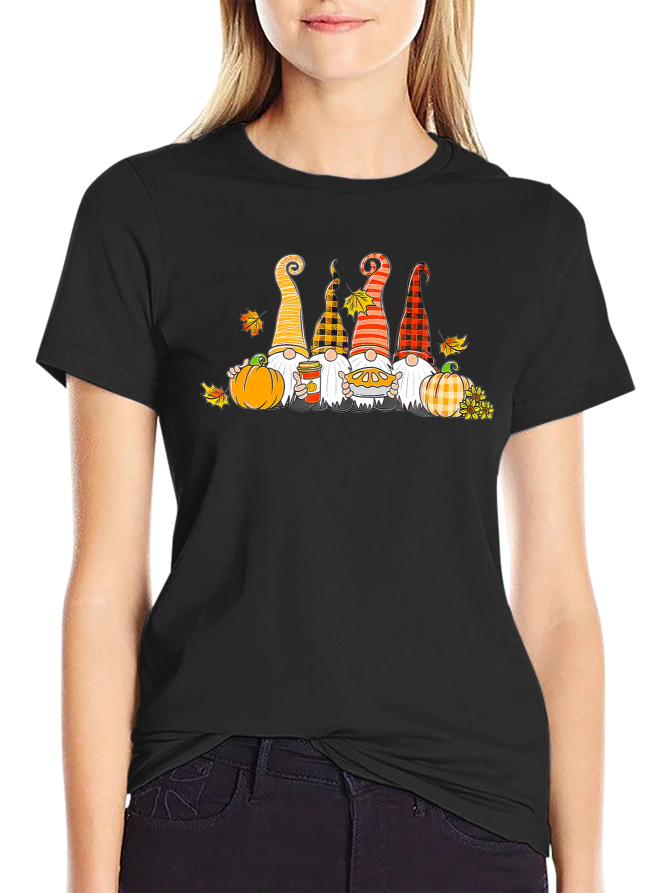 Fall Gnomes T-Shirt Autumn Harvest Theme