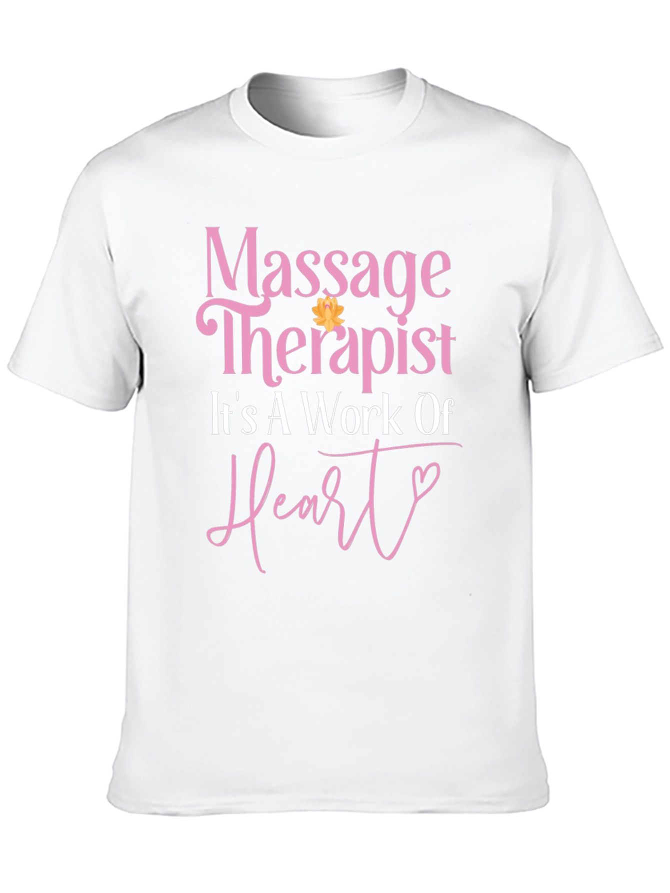 Massage Therapist Heart Work Black T-Shirt