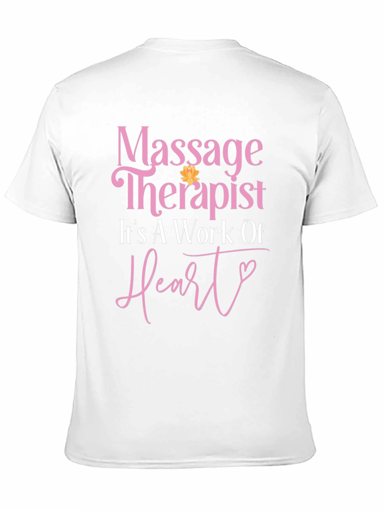 Massage Therapist Heart Work Black T-Shirt