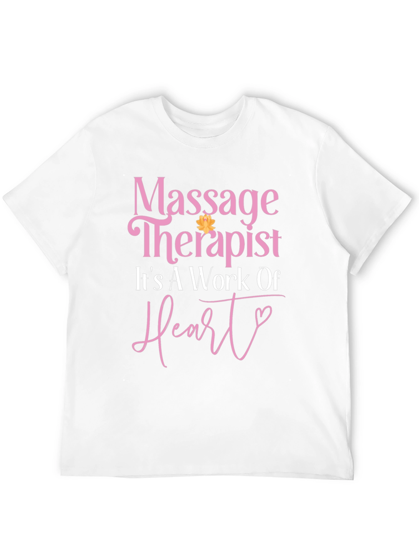 Massage Therapist Heart Work Black T-Shirt