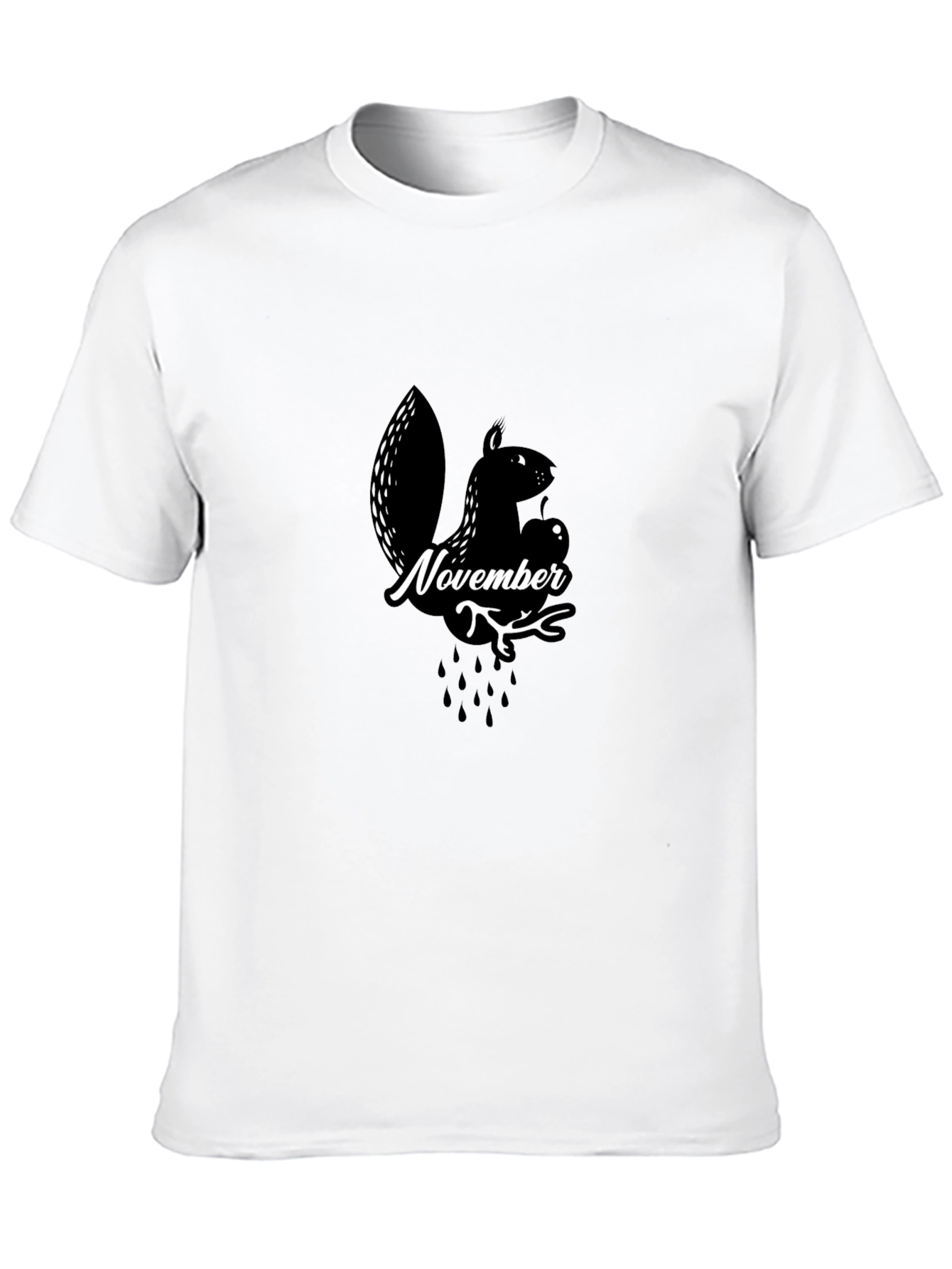 November Squirrel T-Shirt Black