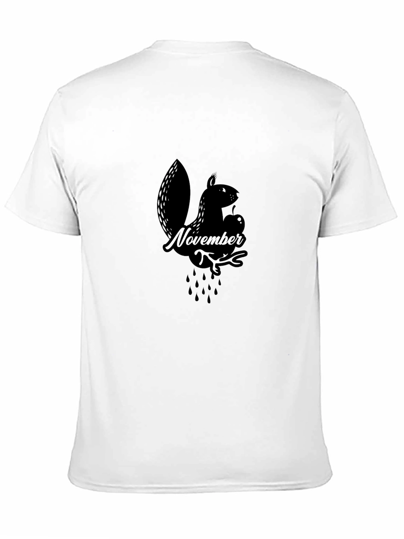 November Squirrel T-Shirt Black