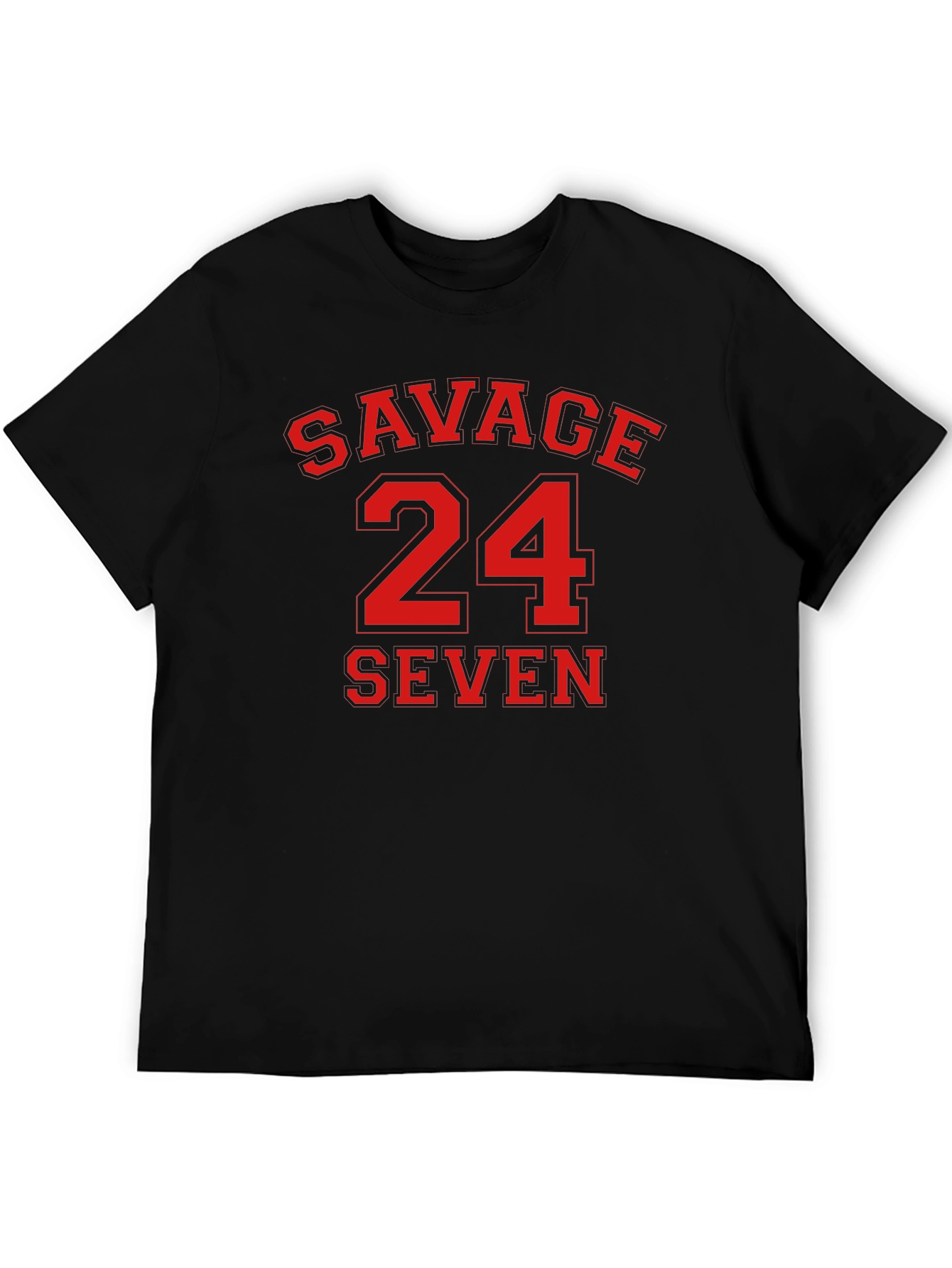 Savage 24 Seven Black Graphic Tee