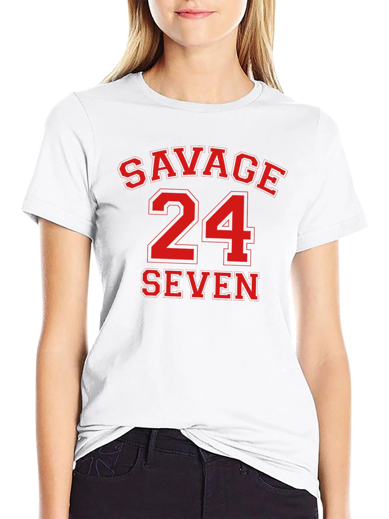 Savage 24 Seven Black Graphic Tee