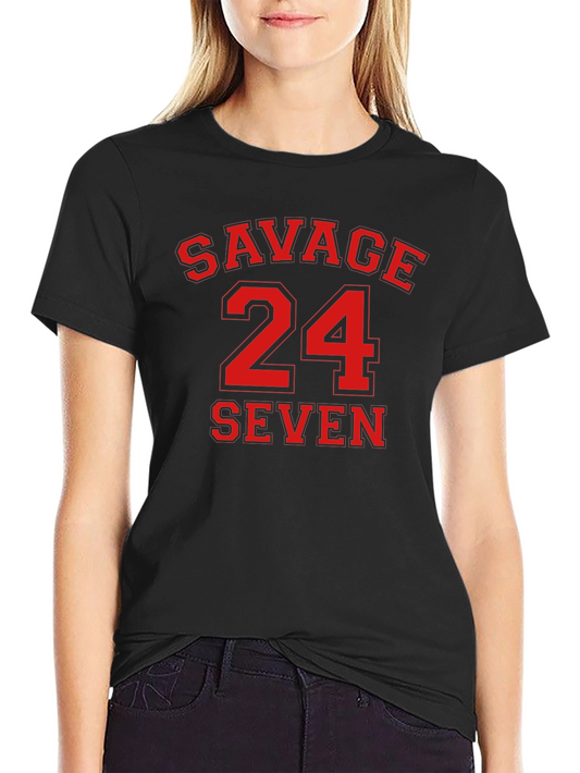 Savage 24 Seven Black Graphic Tee