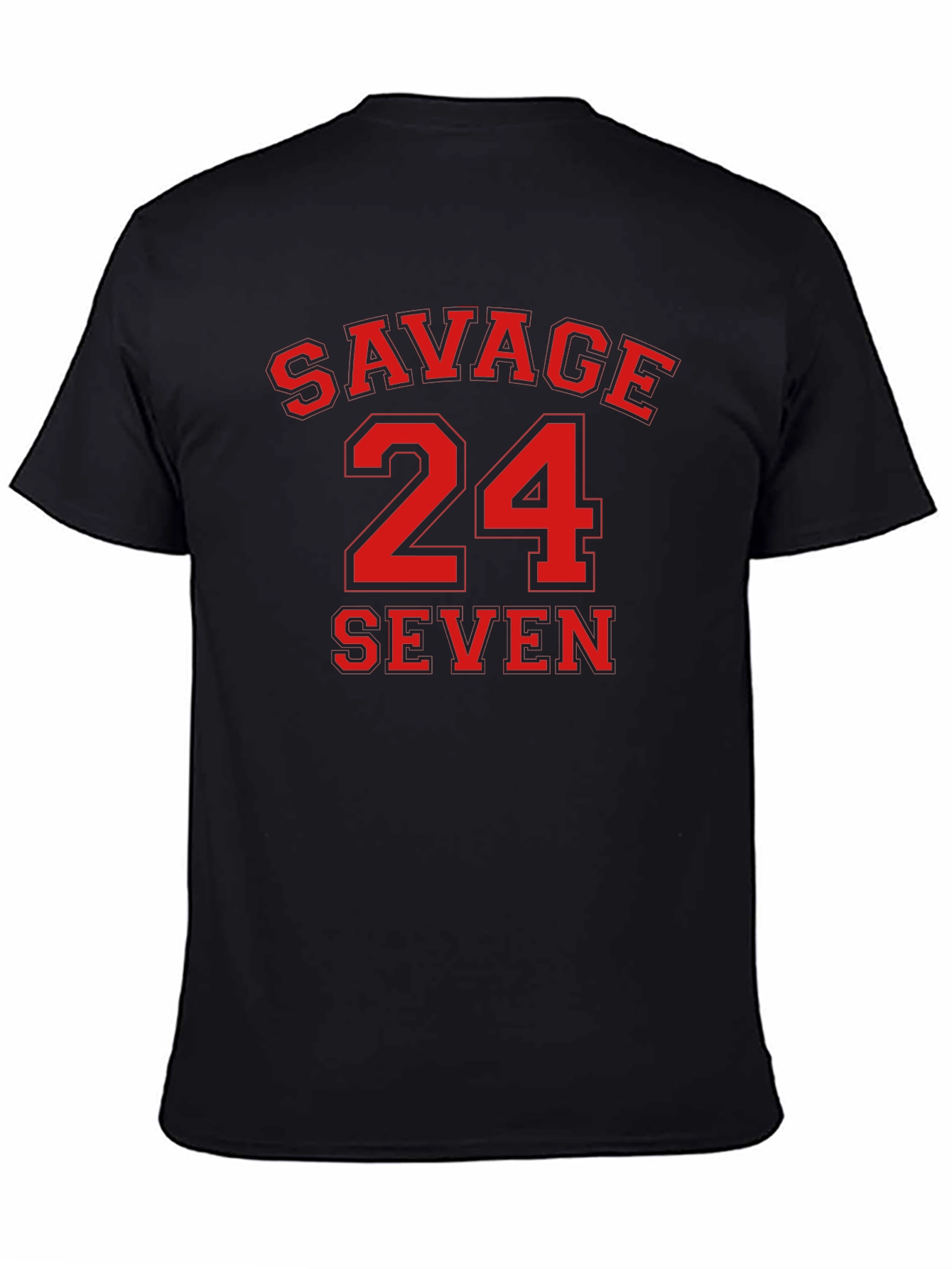 Savage 24 Seven Black Graphic Tee