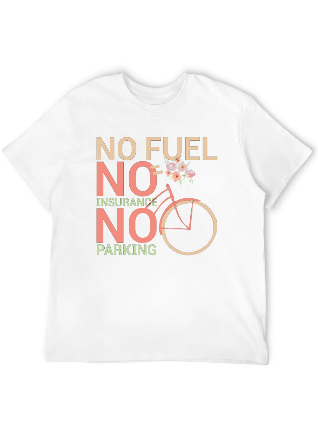 Eco-Friendly Black T-Shirt: No Fuel Insurance Parking
