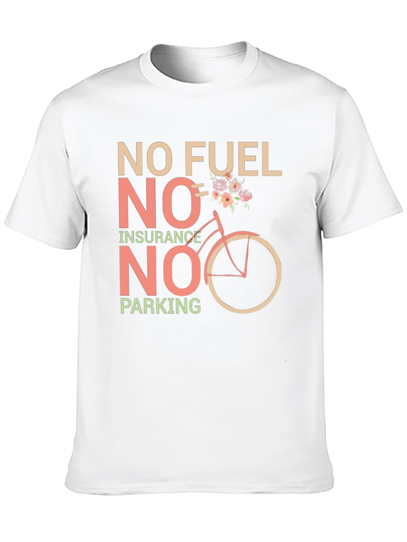 Eco-Friendly Black T-Shirt: No Fuel Insurance Parking