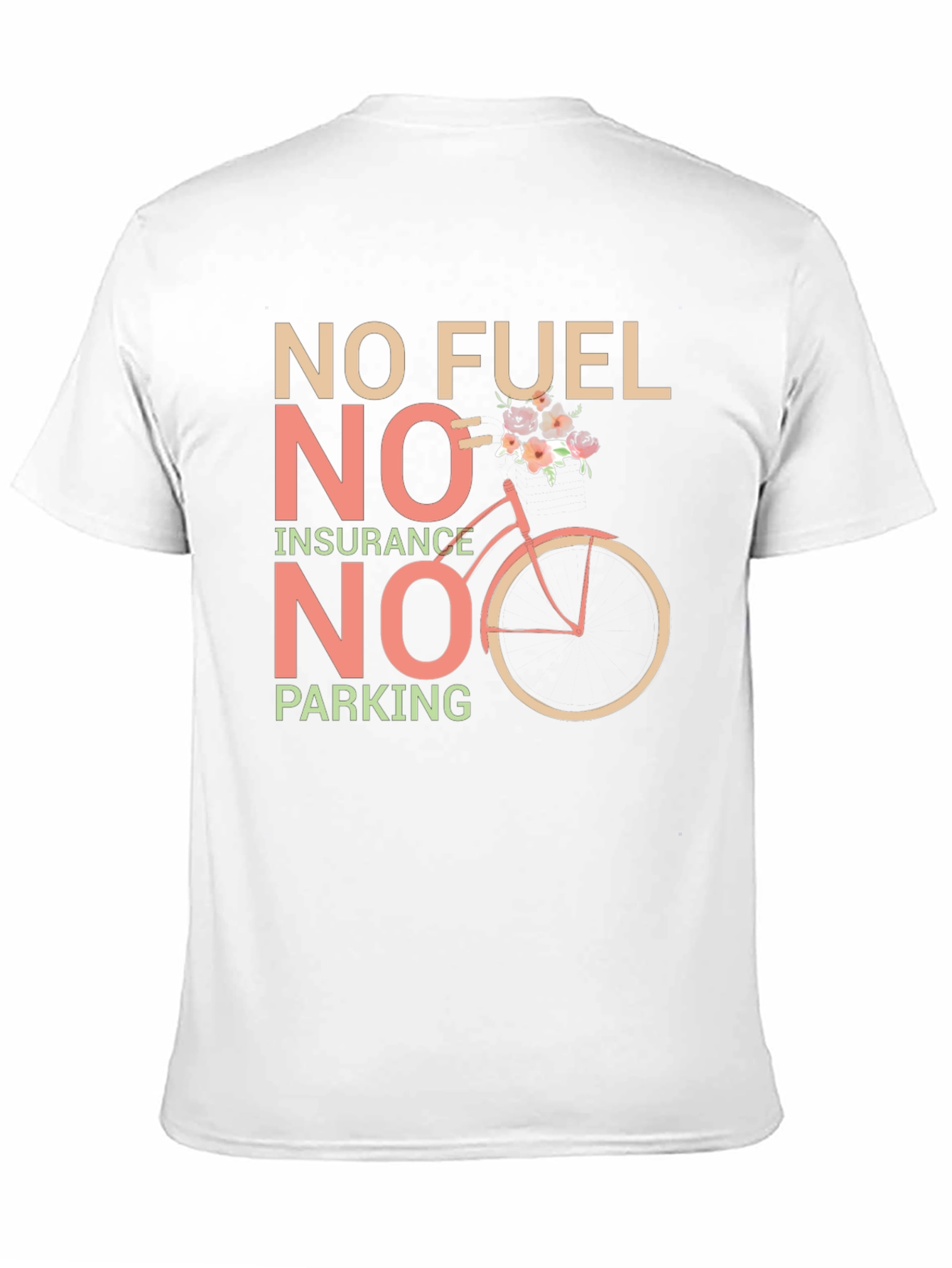 Eco-Friendly Black T-Shirt: No Fuel Insurance Parking