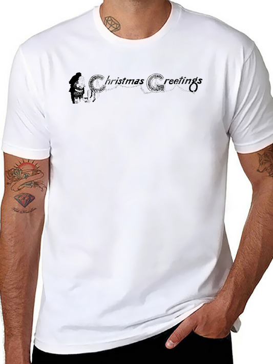 Christmas Greetings Black T-Shirt