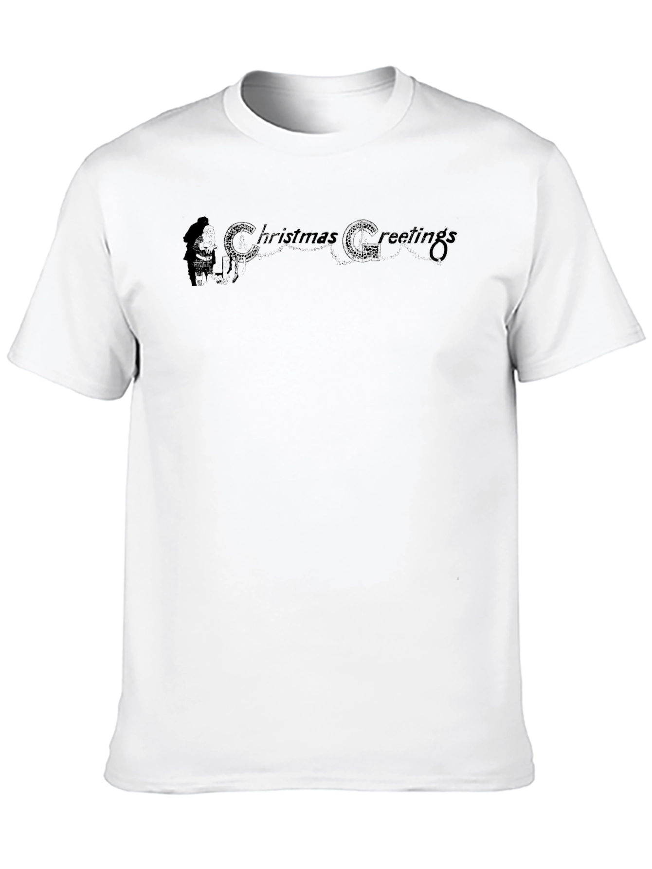 Christmas Greetings Black T-Shirt