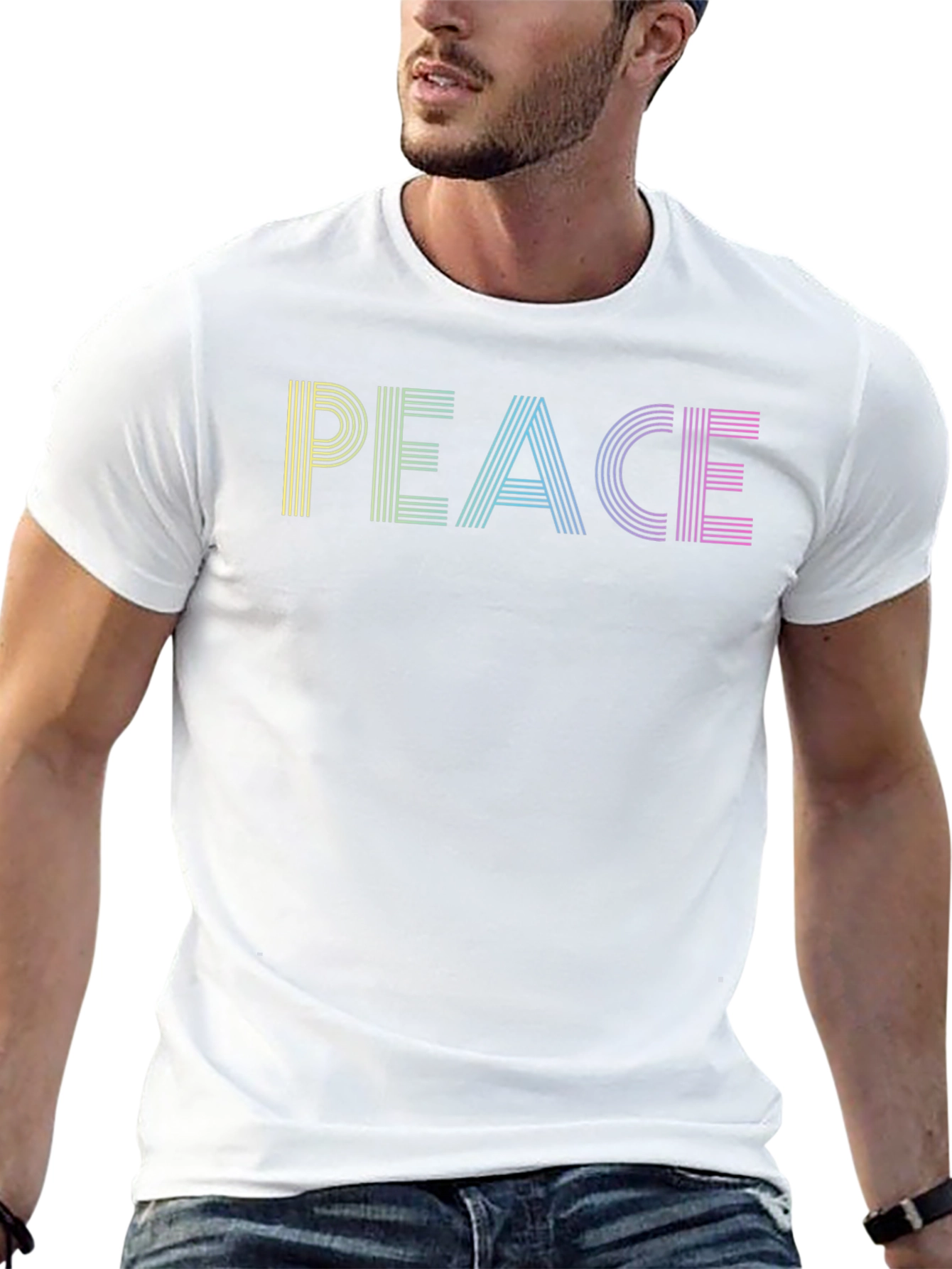 Retro Peace T-Shirt - Black