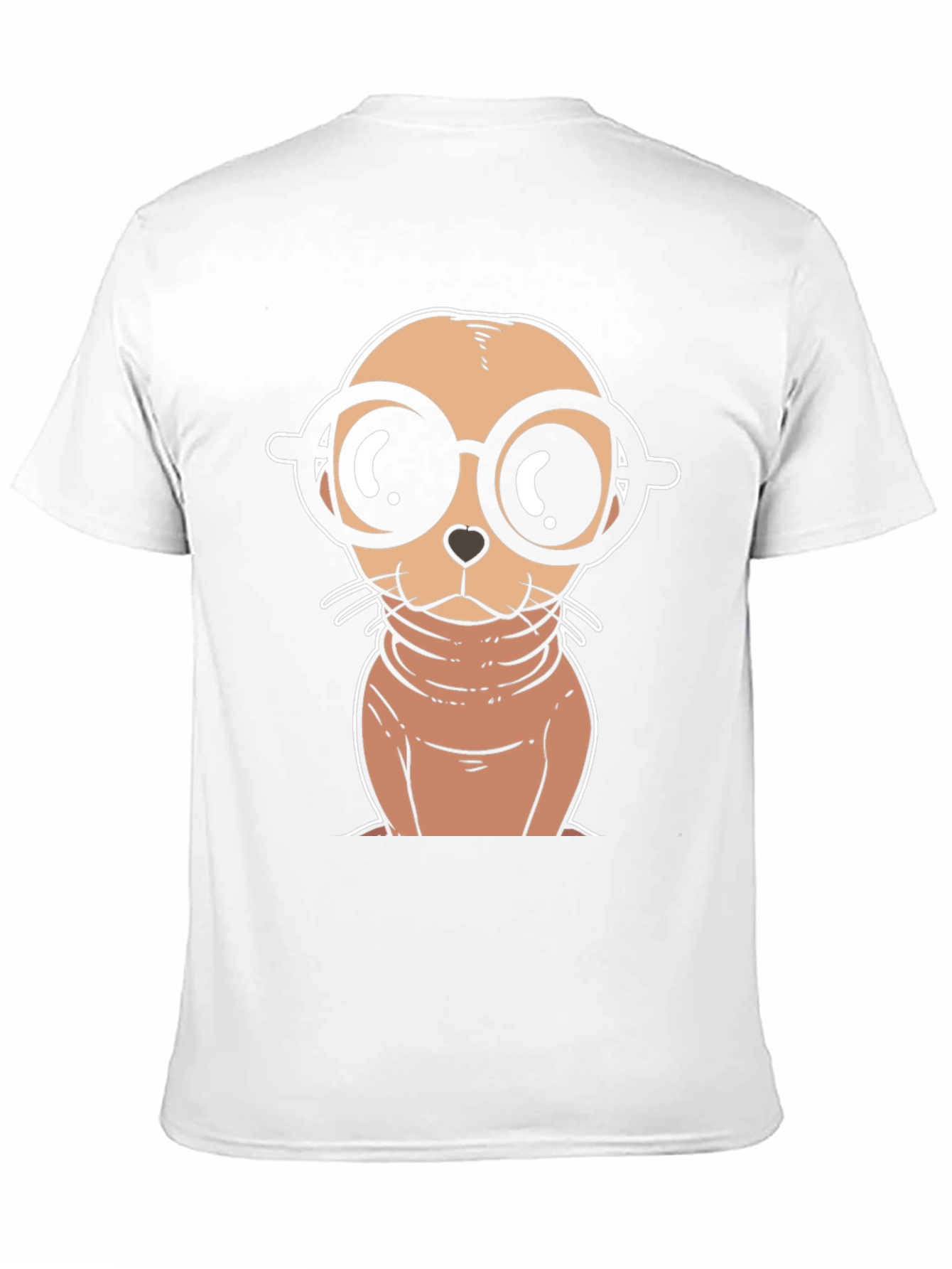 Cartoon Seal with Glasses T-Shirt