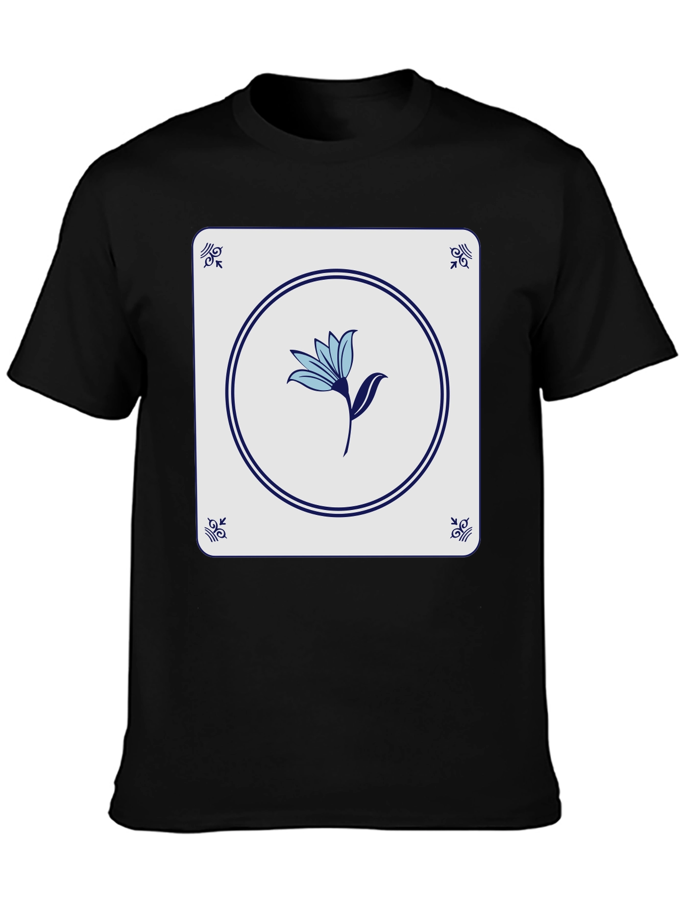 Floral Tile Graphic Tee - Stylish Casual Wear