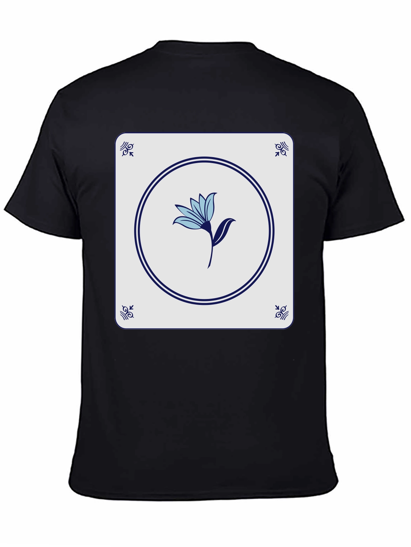Floral Tile Graphic Tee - Stylish Casual Wear