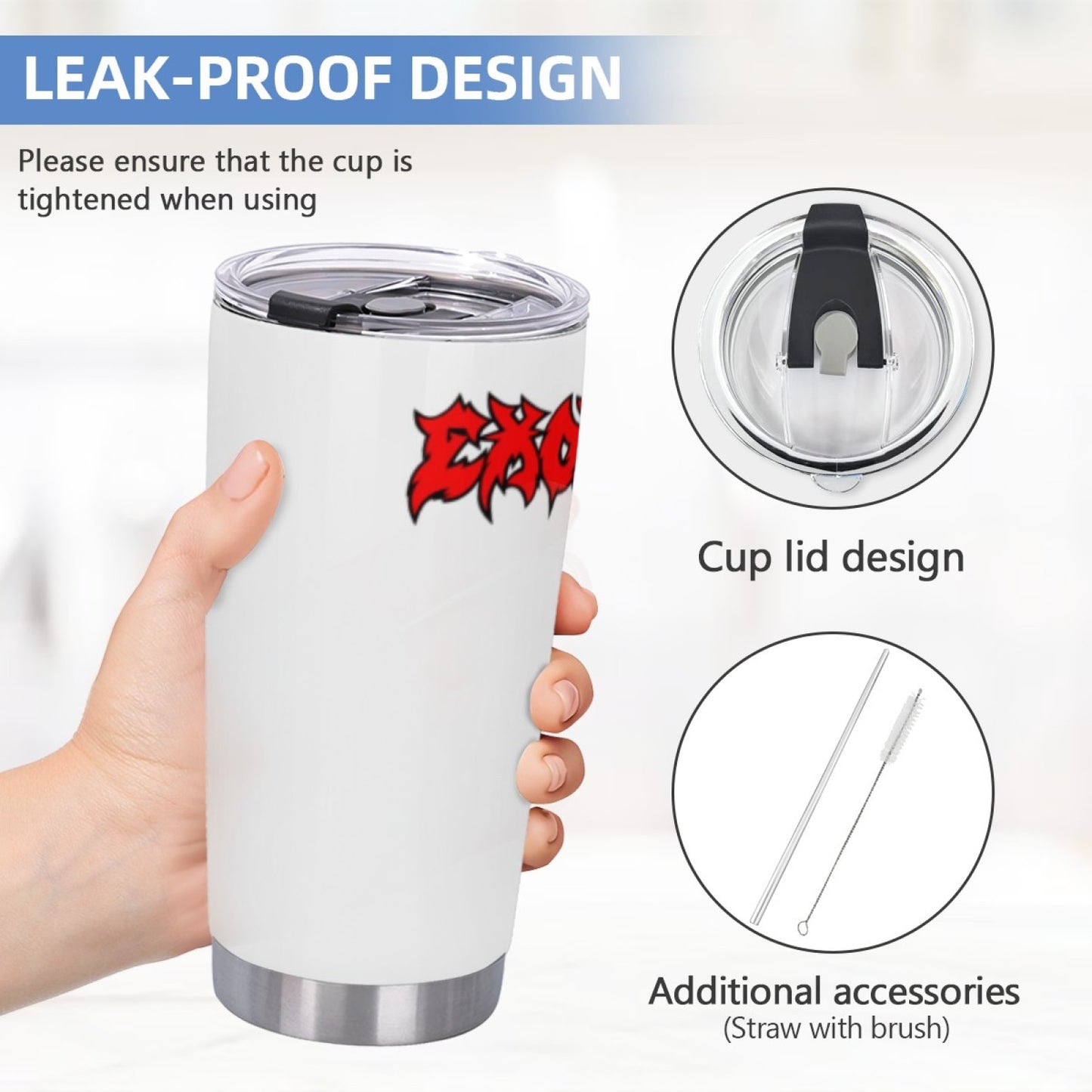 Insulated Stainless Steel Picnic Tumbler - Stylish Graphic Design Cup