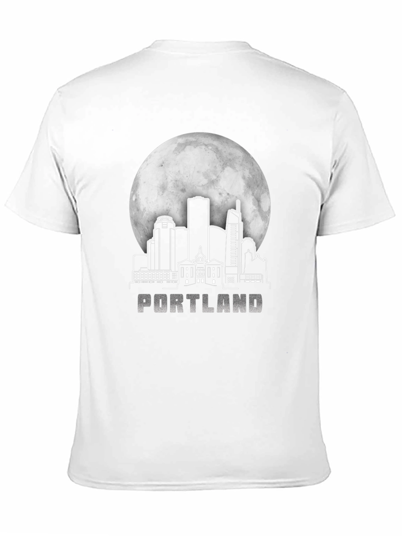Portland Skyline Moon Graphic T-Shirt