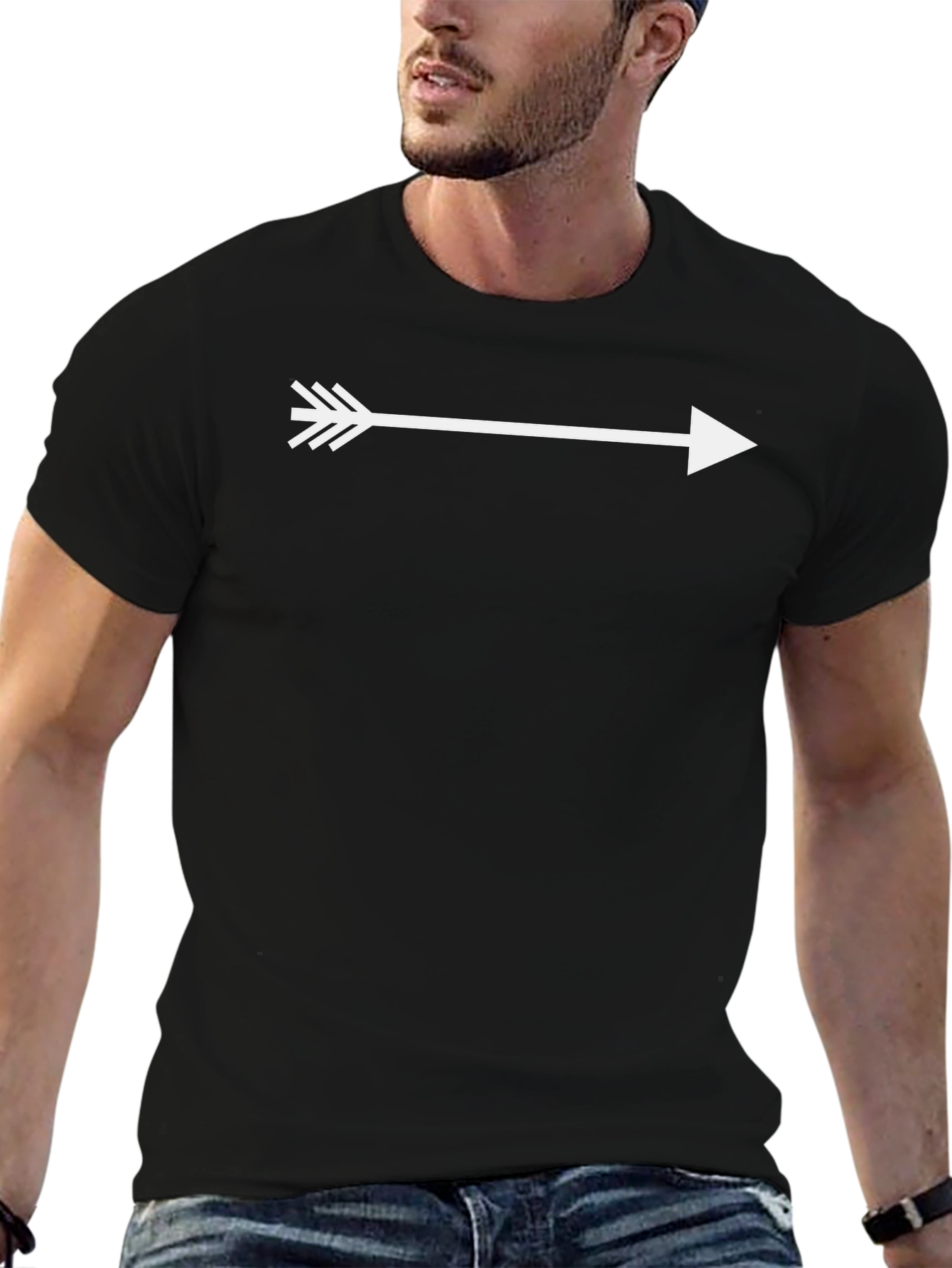 Arrow Graphic Black T-Shirt - Point Your Way!