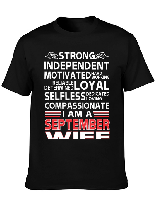 September Wife T-Shirt - Strong Loyal Compassionate