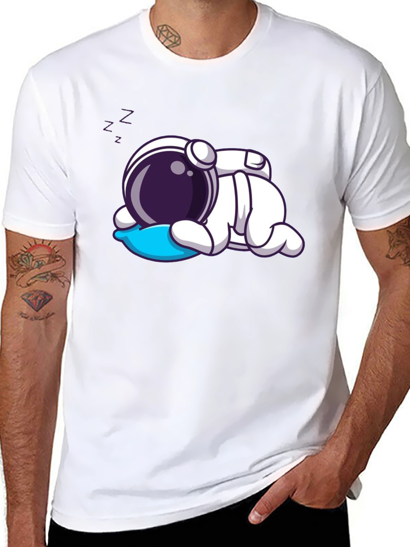 Sleeping Astronaut Graphic T-Shirt