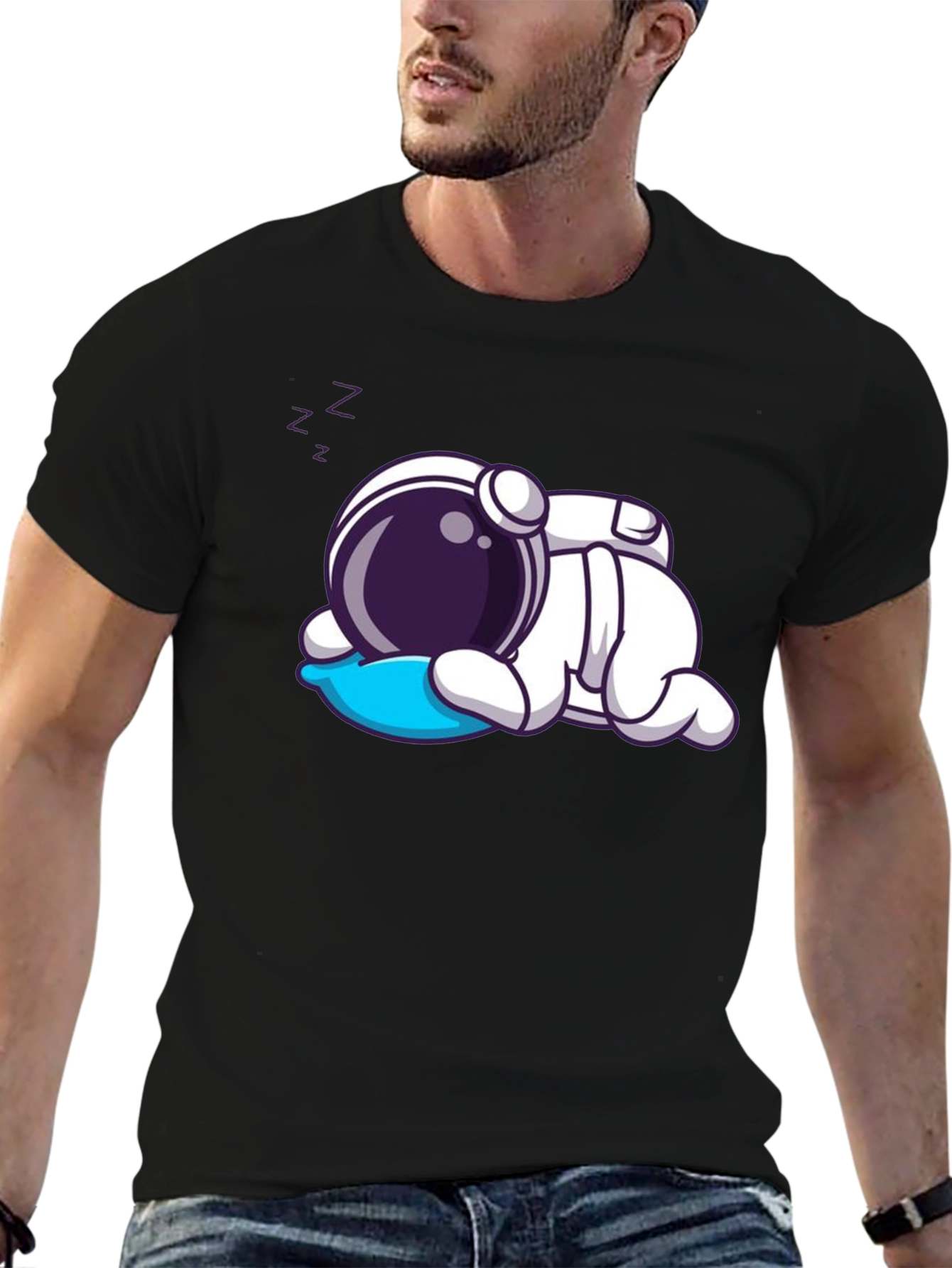 Sleeping Astronaut Graphic T-Shirt