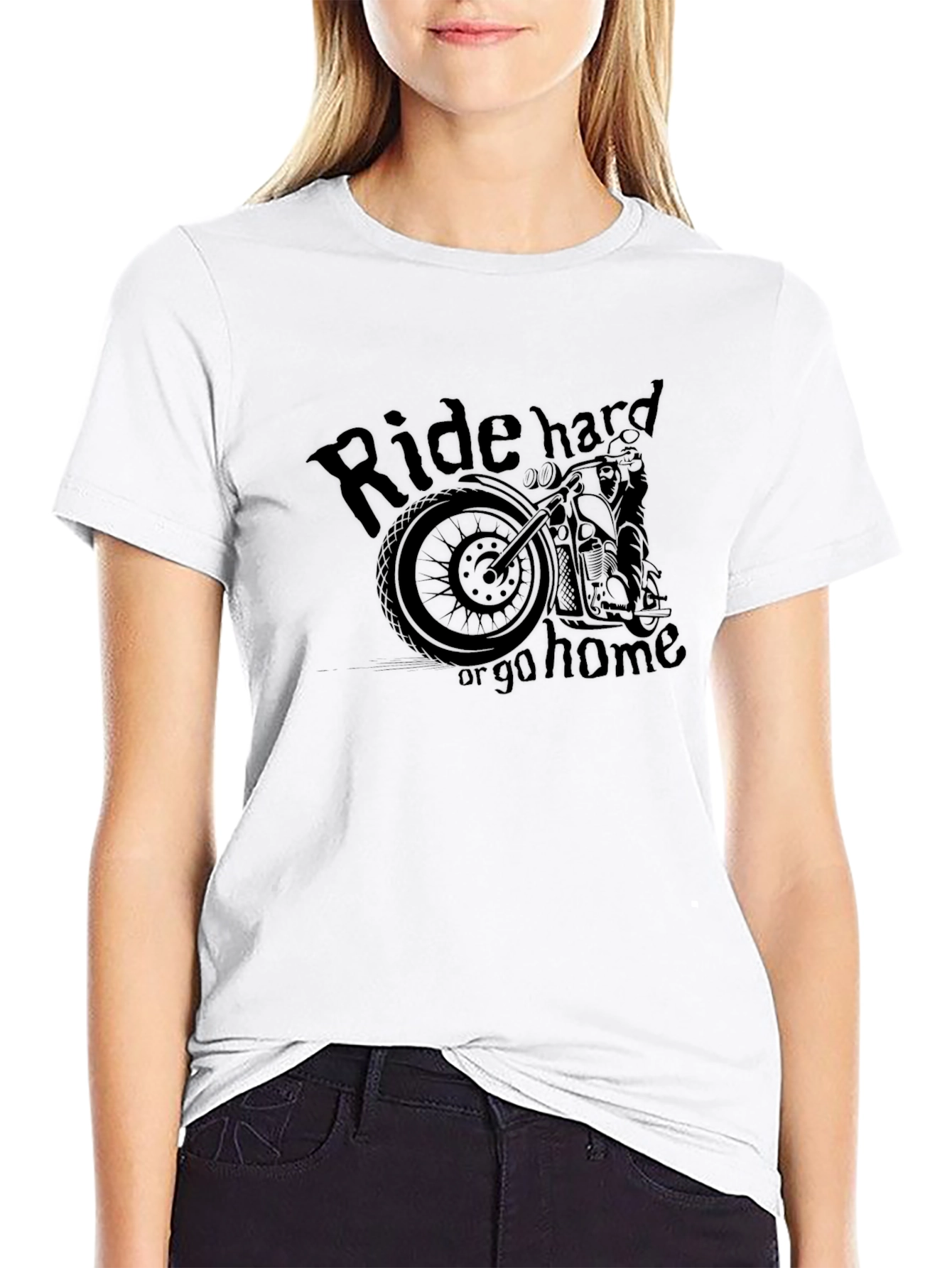 Ride Hard or Go Home Black Graphic Tee