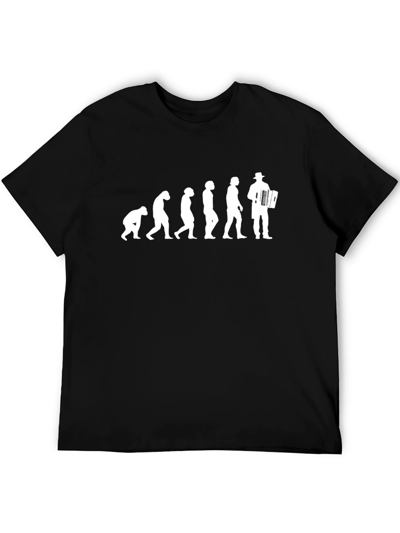 Accordion Evolution T-Shirt - Black Cotton