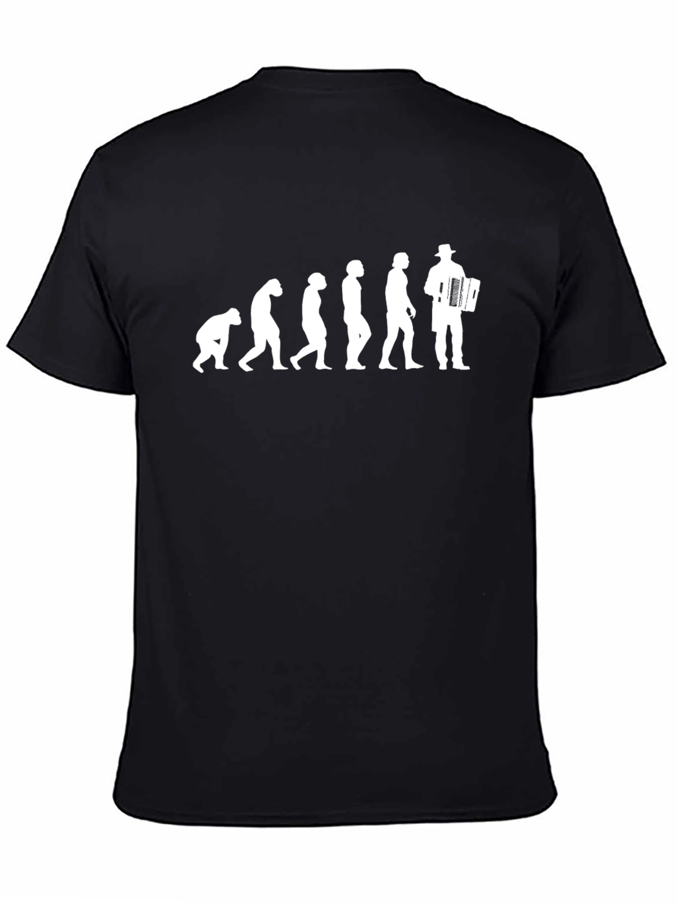 Accordion Evolution T-Shirt - Black Cotton