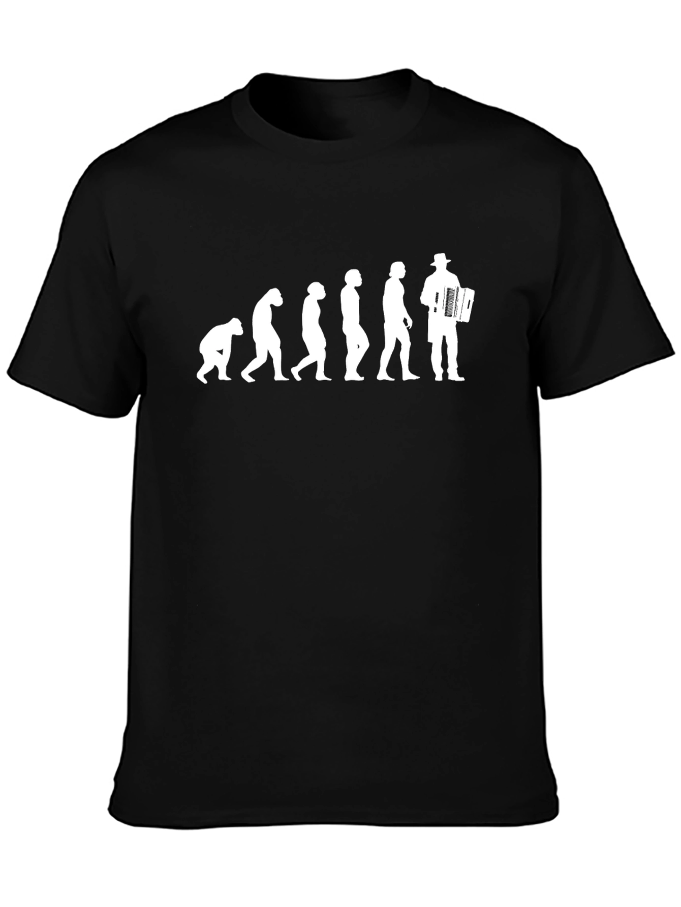 Accordion Evolution T-Shirt - Black Cotton