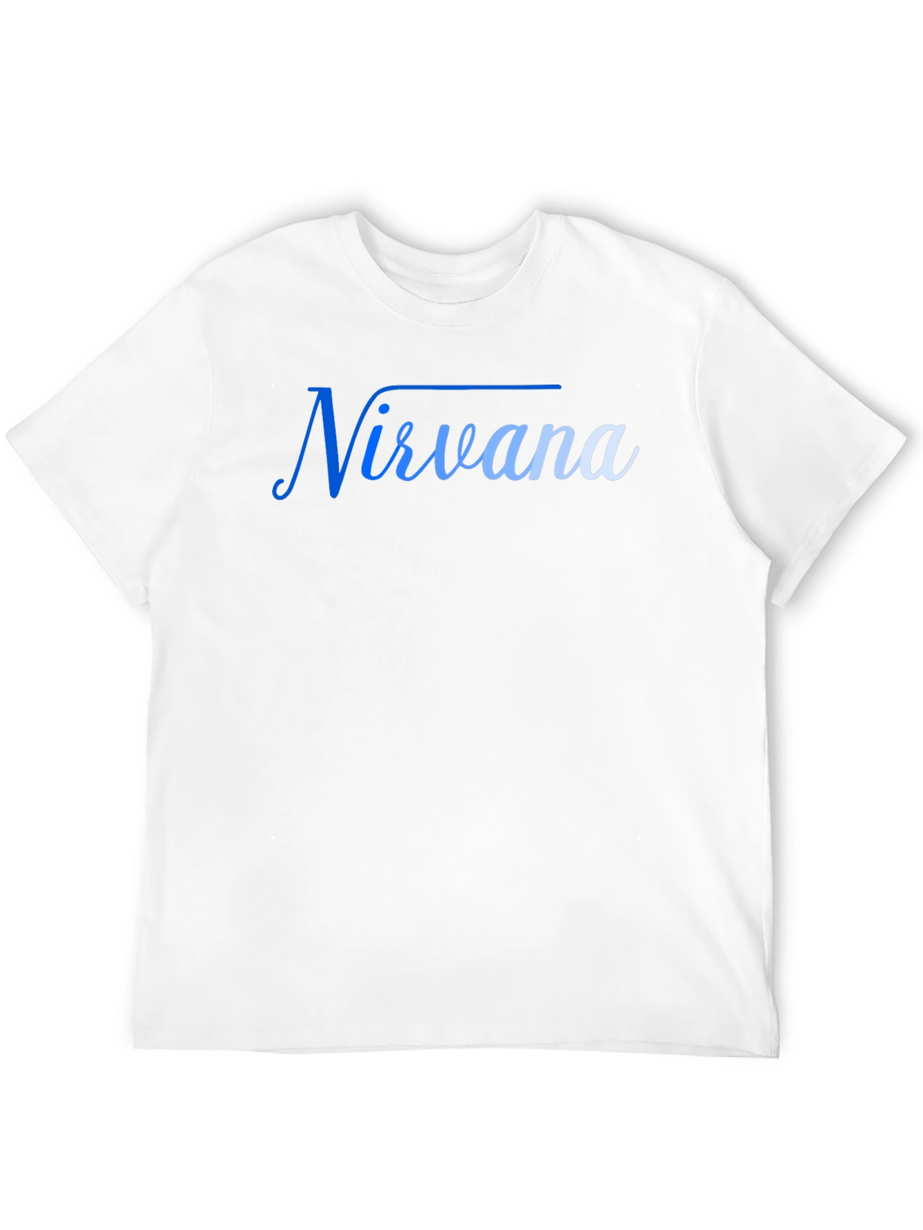 Nirvana Blue Gradient Mens Black T-Shirt
