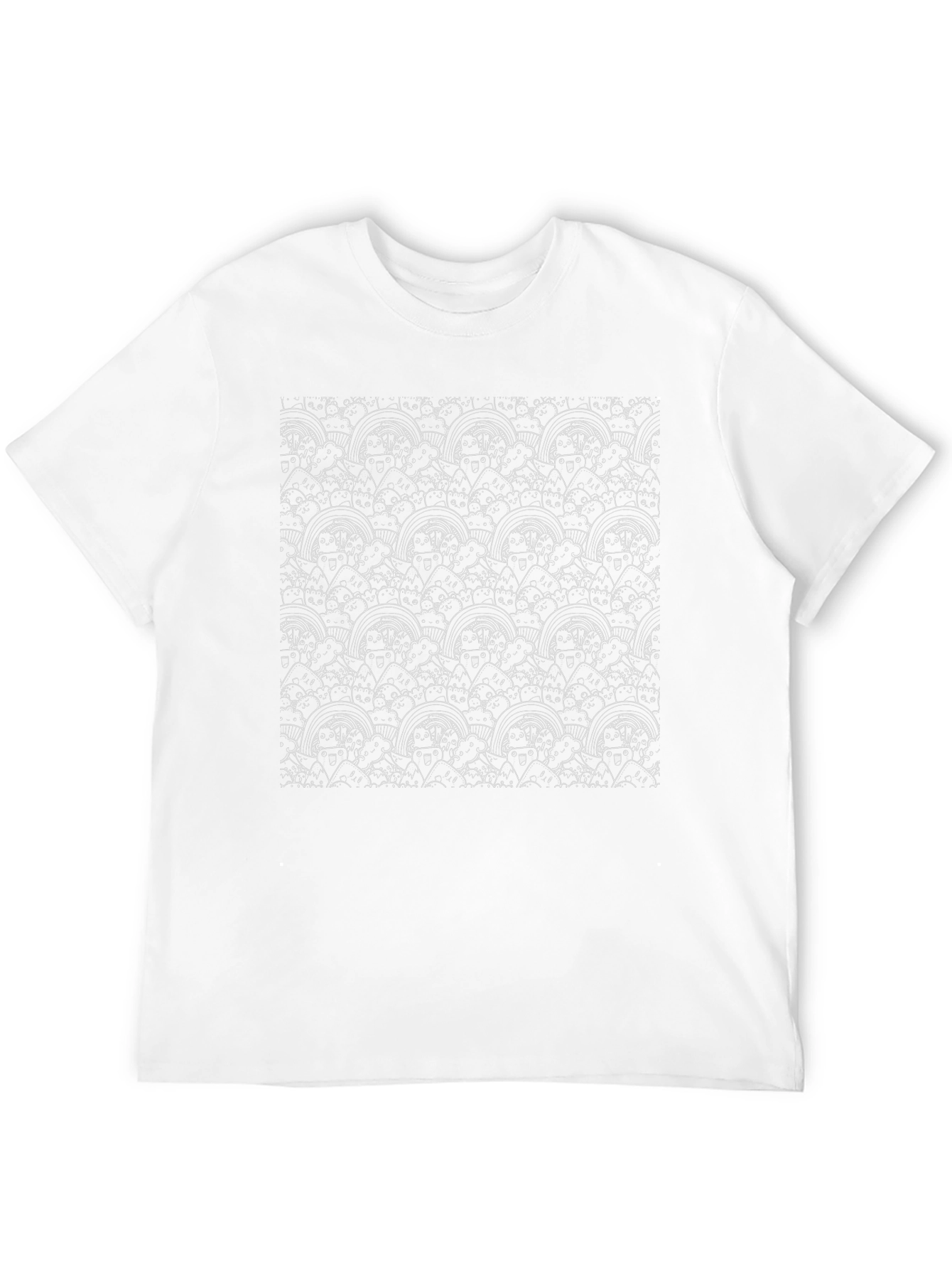Patterned Cartoon Character Graphic Tee