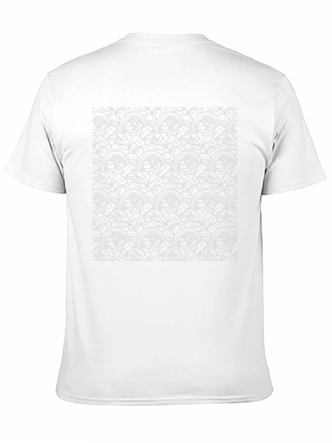 Patterned Cartoon Character Graphic Tee