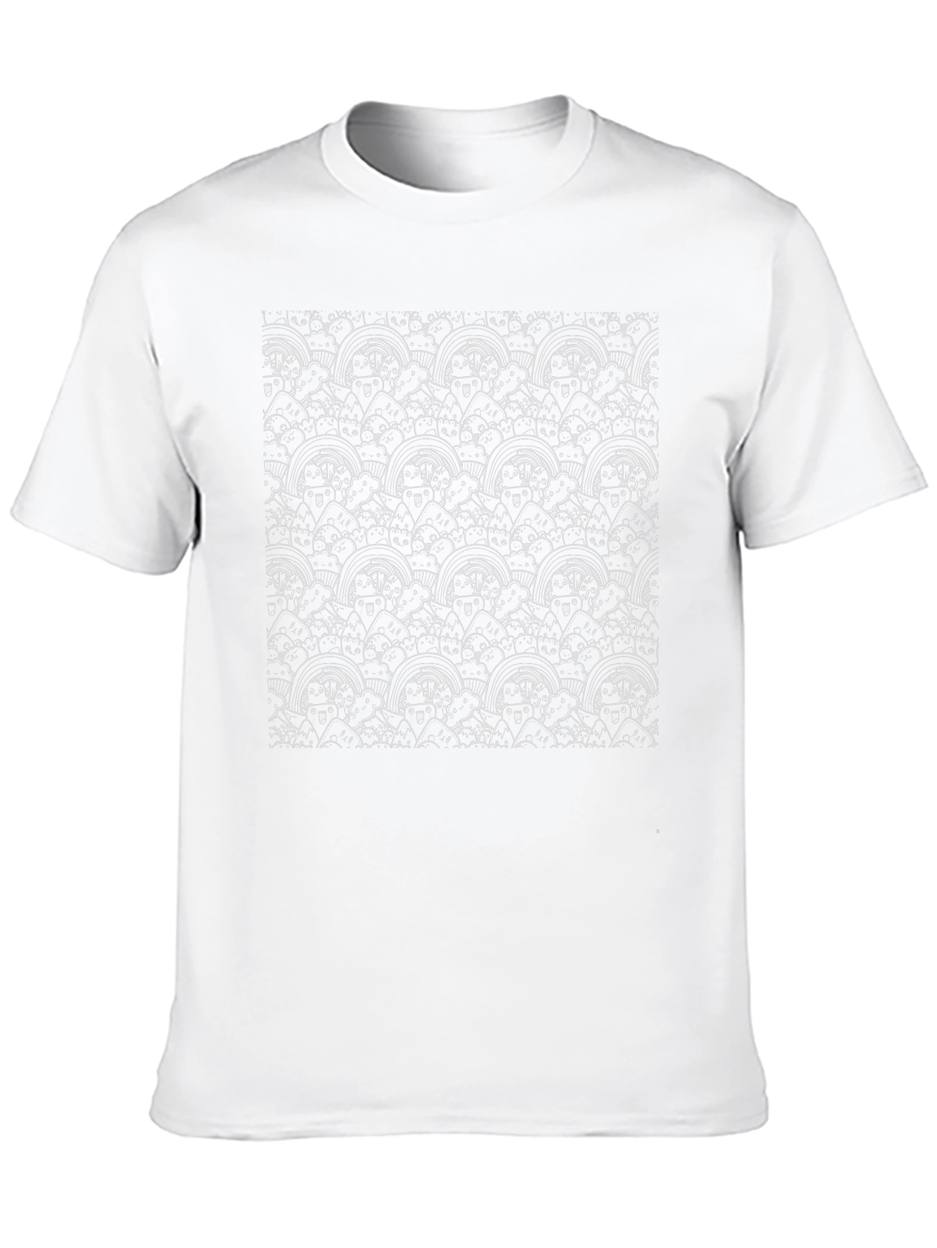 Patterned Cartoon Character Graphic Tee