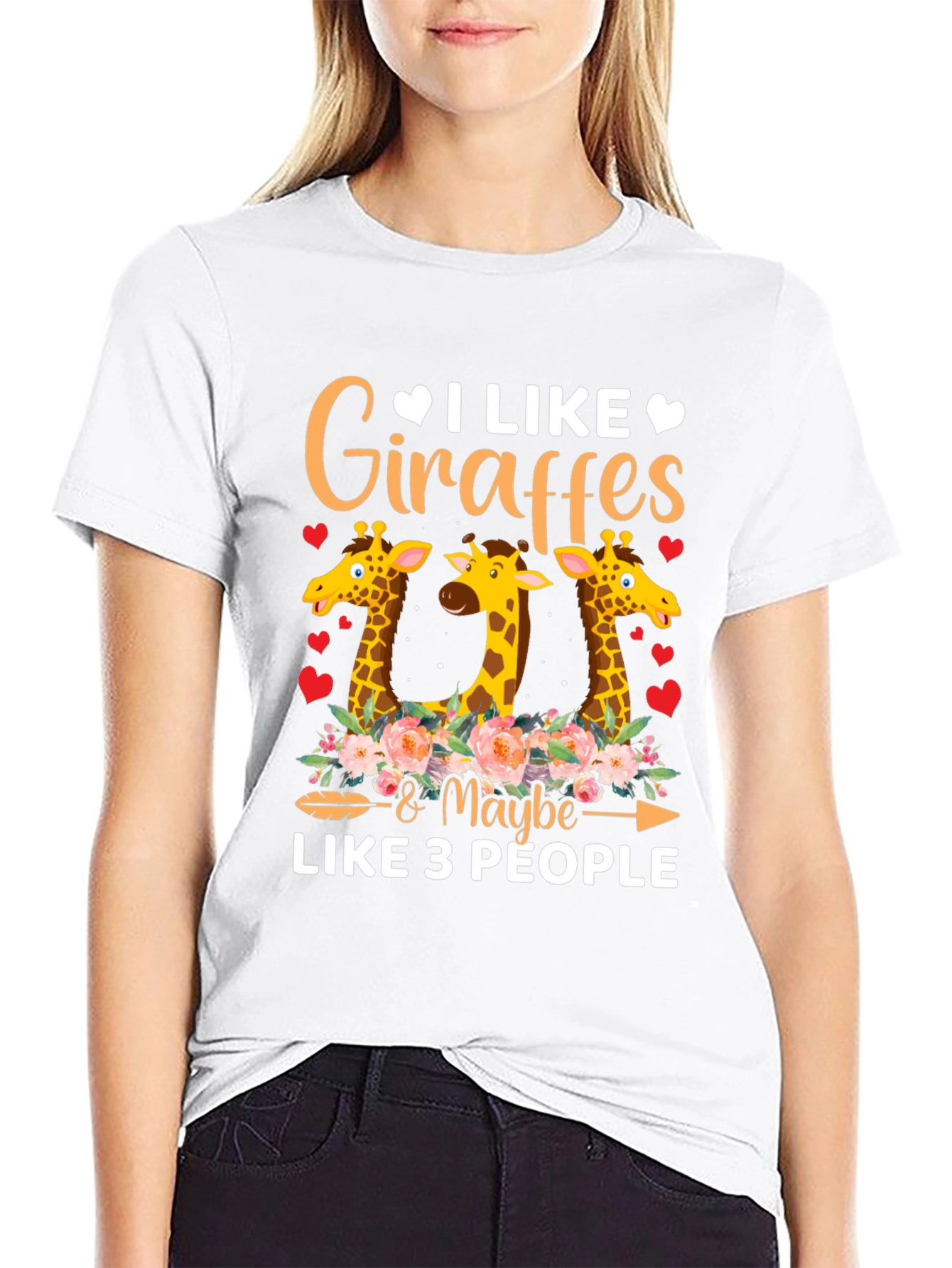 I Like Giraffes & Maybe 3 People Graphic Tee