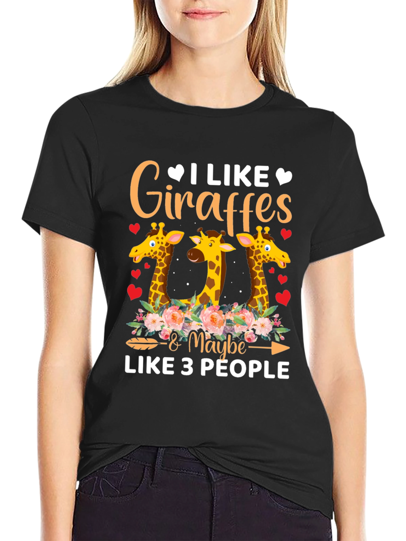 I Like Giraffes & Maybe 3 People Graphic Tee
