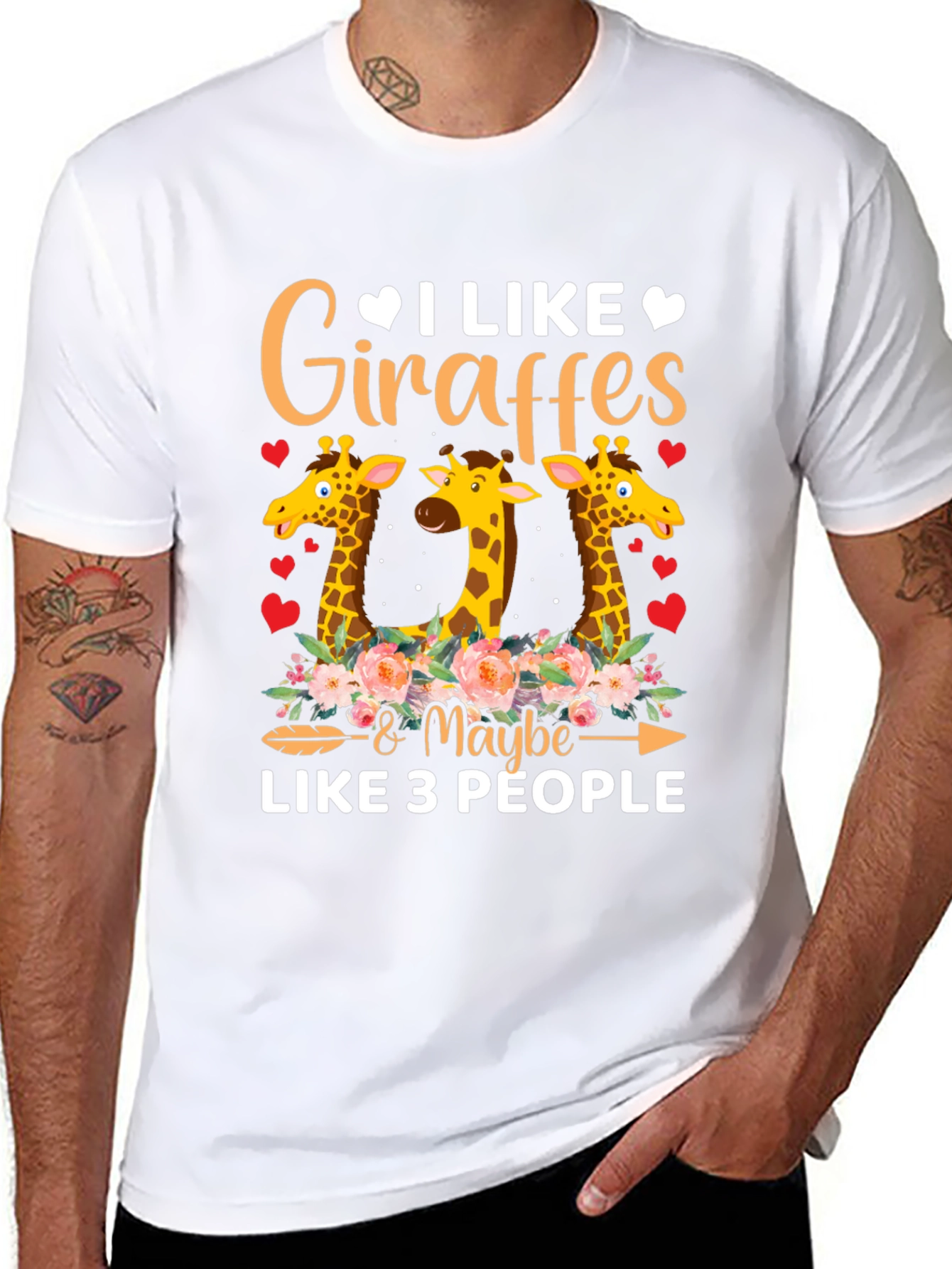 I Like Giraffes & Maybe 3 People Graphic Tee