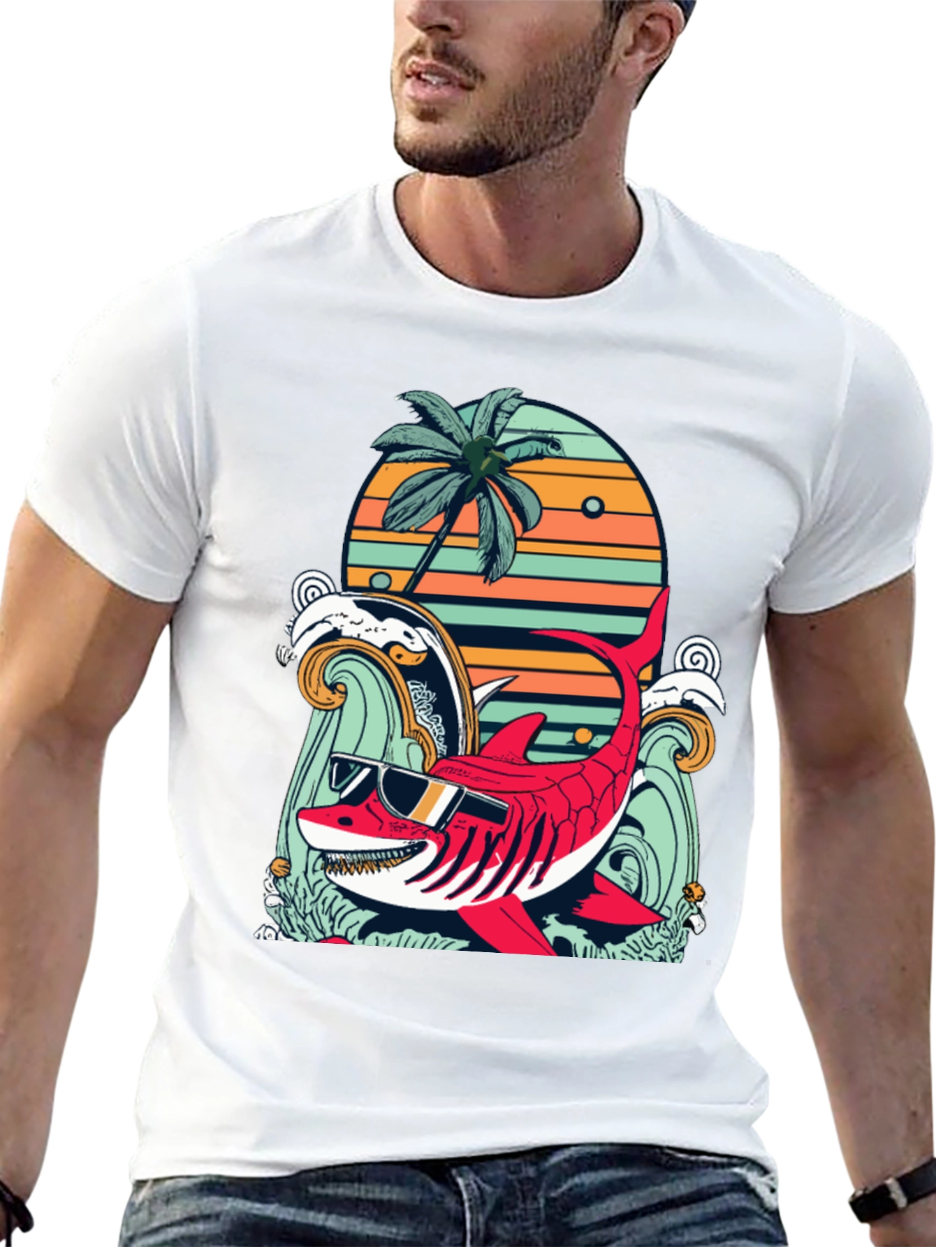 Cool Shark Summer Graphic Tee