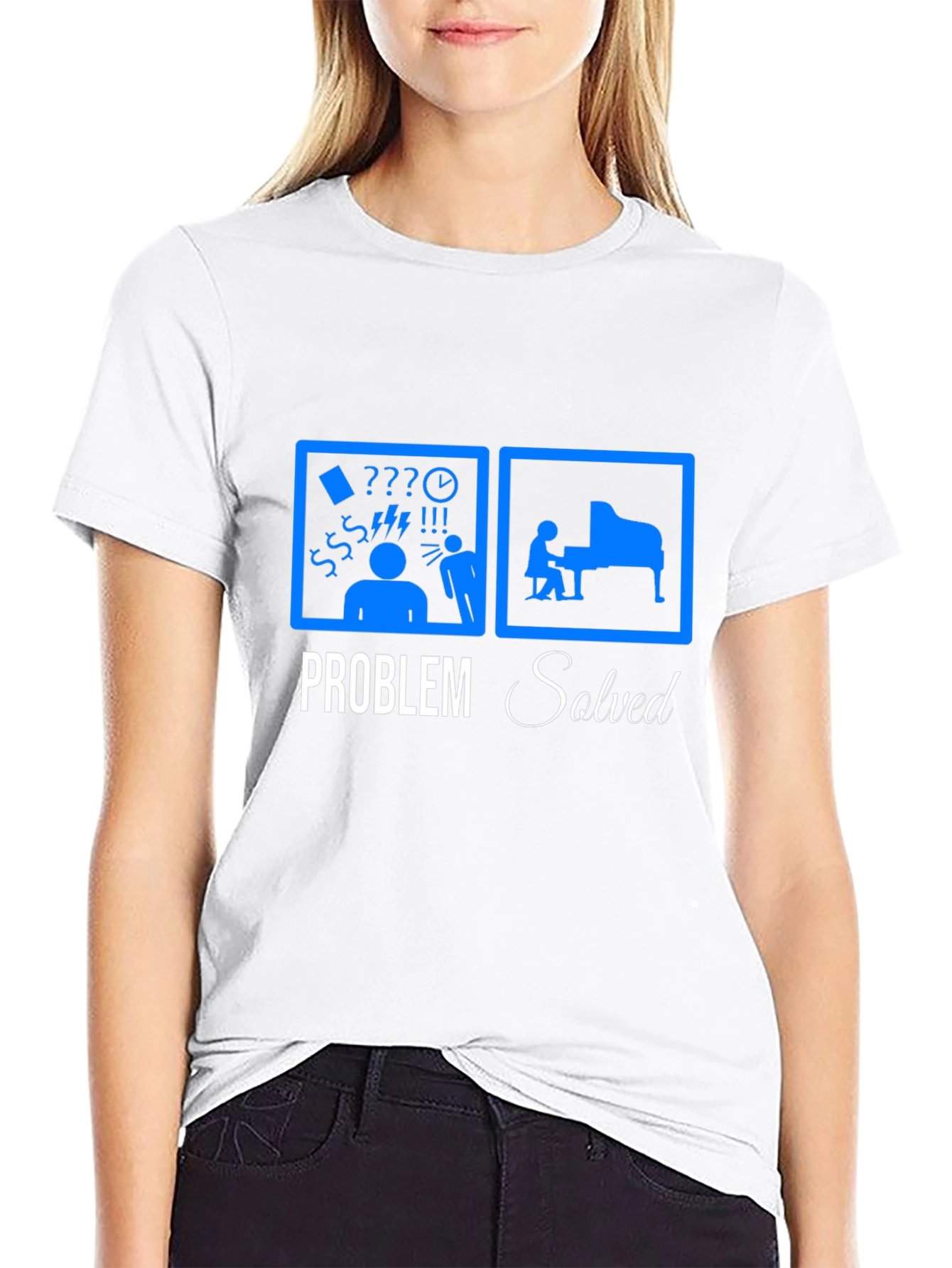 Problem Solved Piano T-Shirt - Musician Humor