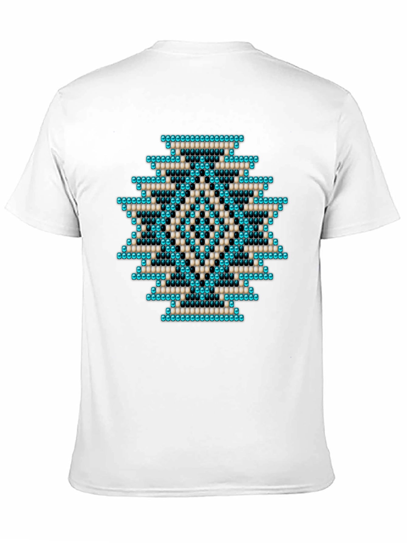 Geometric Beaded Pattern T-Shirt