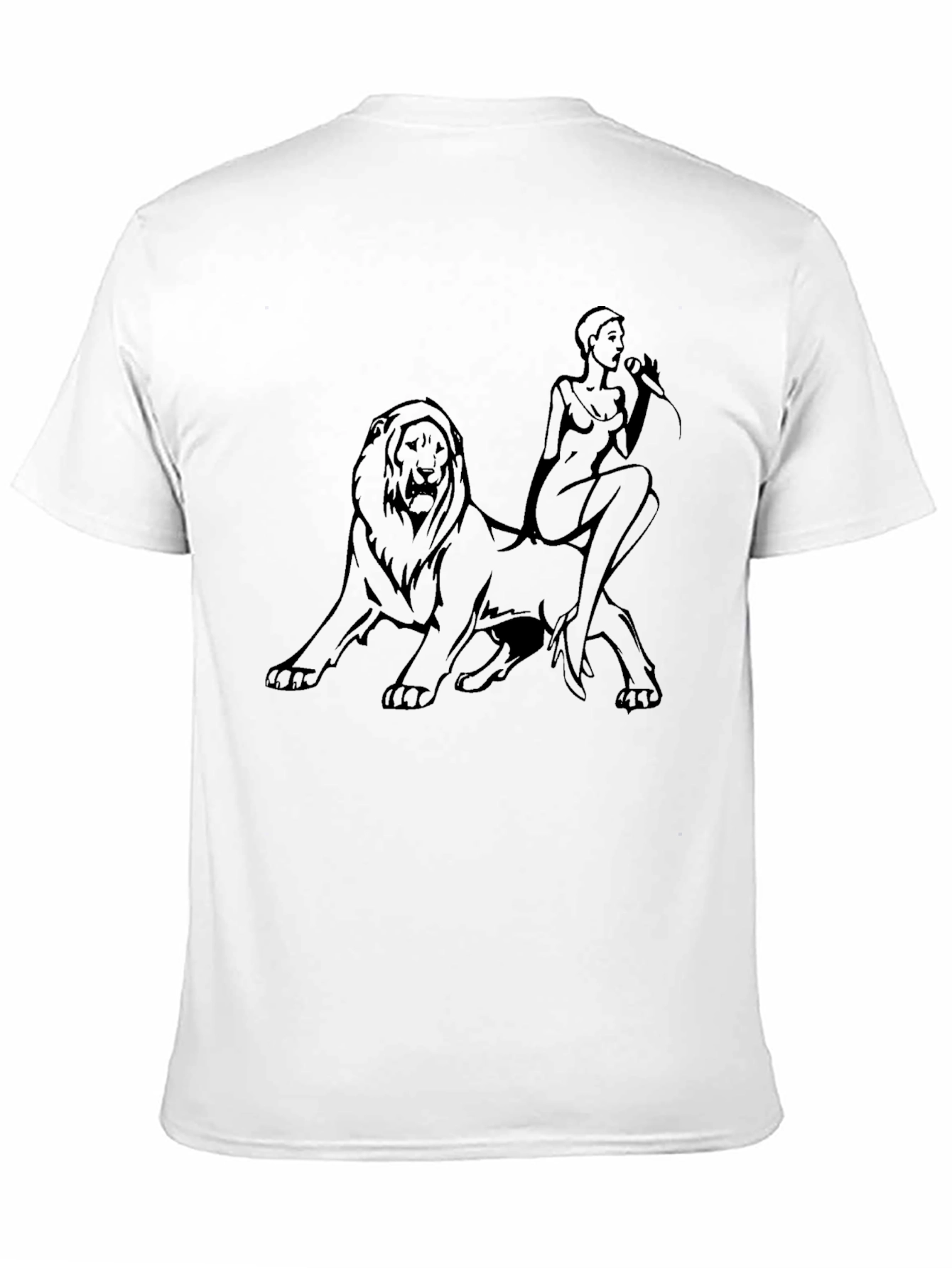 Lion Rider Graphic Tee - Stylish Black Cotton T-Shirt