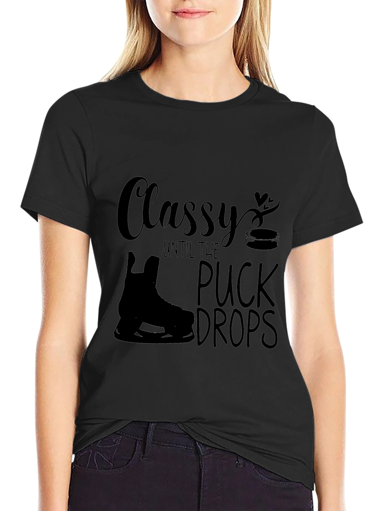 Classy Until the Puck Drops Hockey T-Shirt