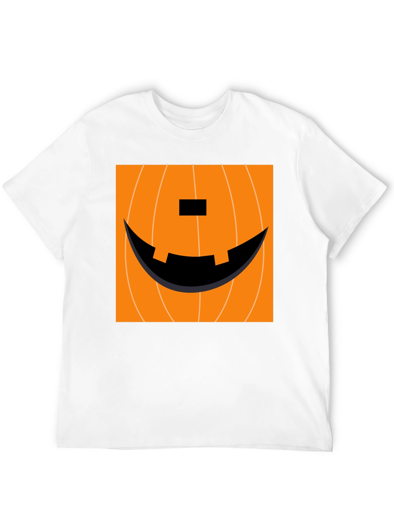 Pumpkin Face Graphic Tee - Halloween Apparel