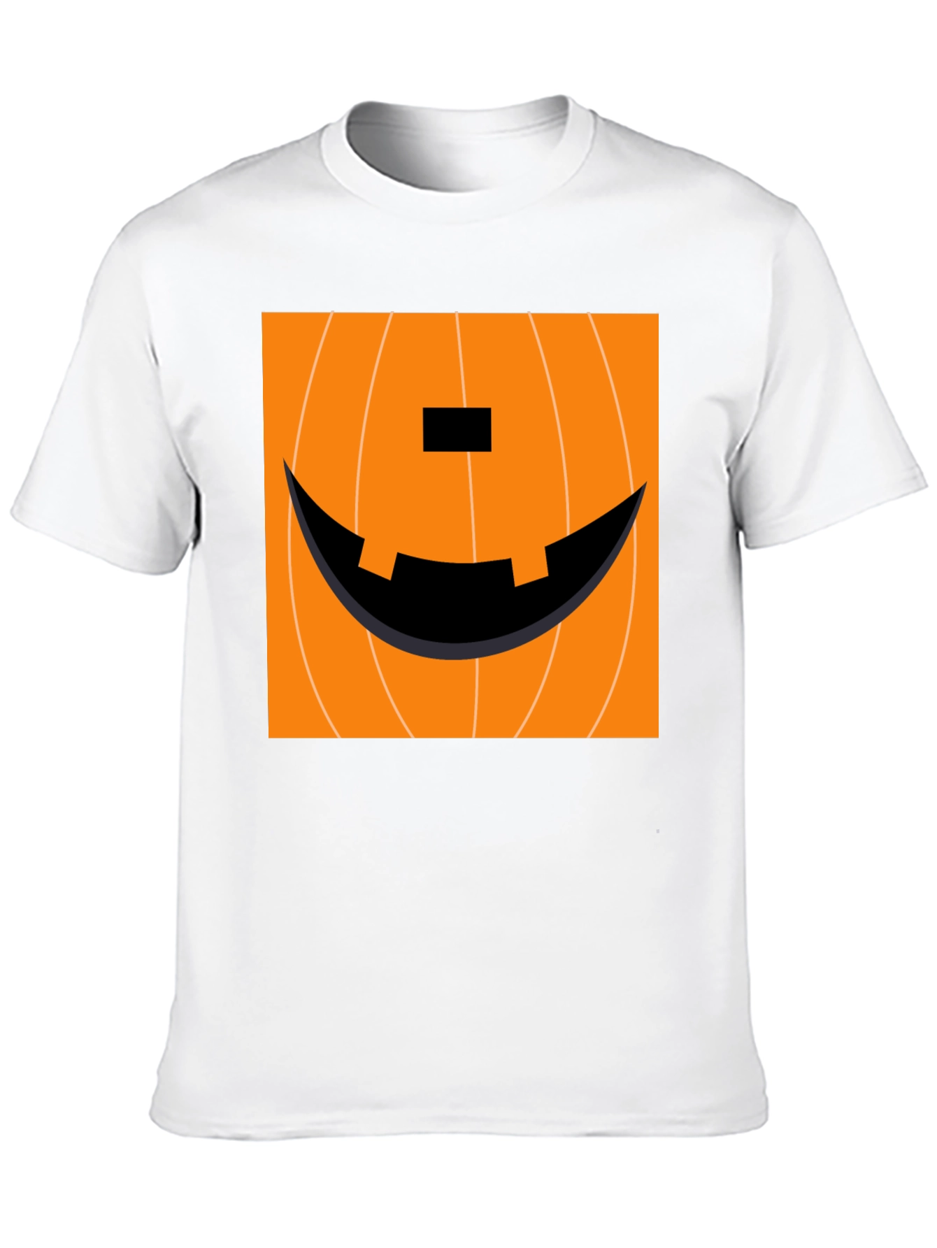 Pumpkin Face Graphic Tee - Halloween Apparel