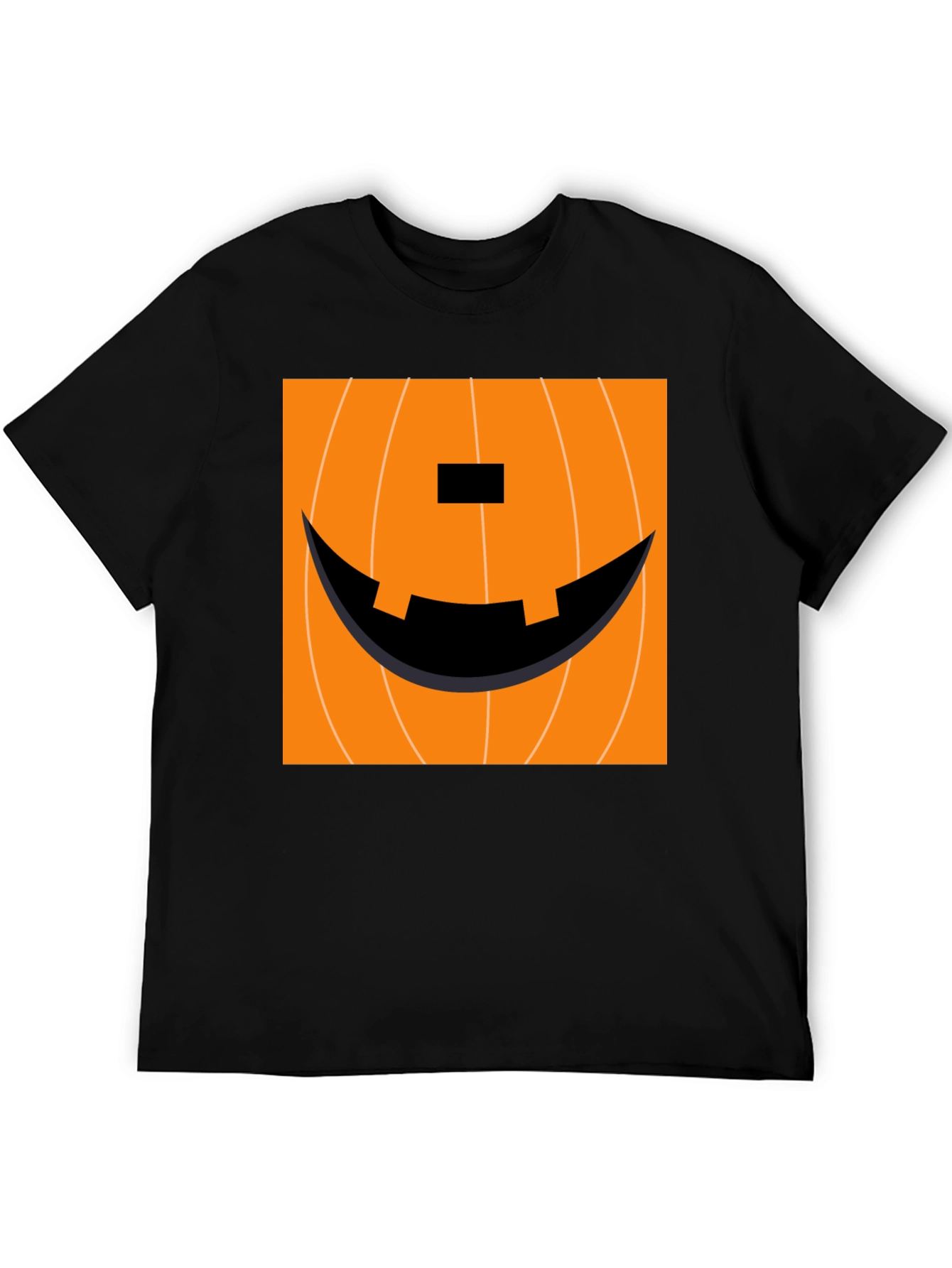 Pumpkin Face Graphic Tee - Halloween Apparel