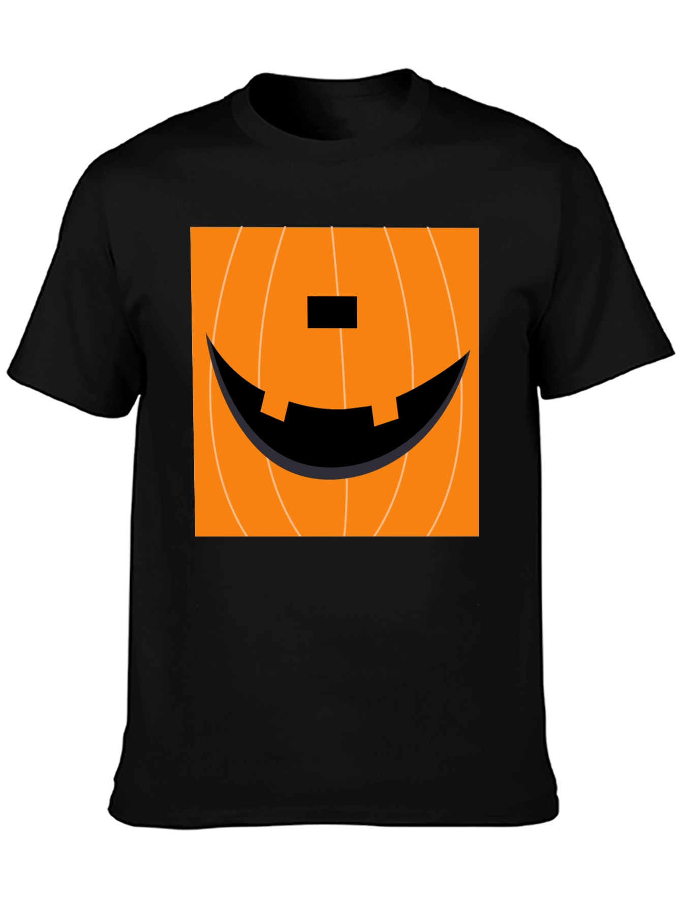 Pumpkin Face Graphic Tee - Halloween Apparel