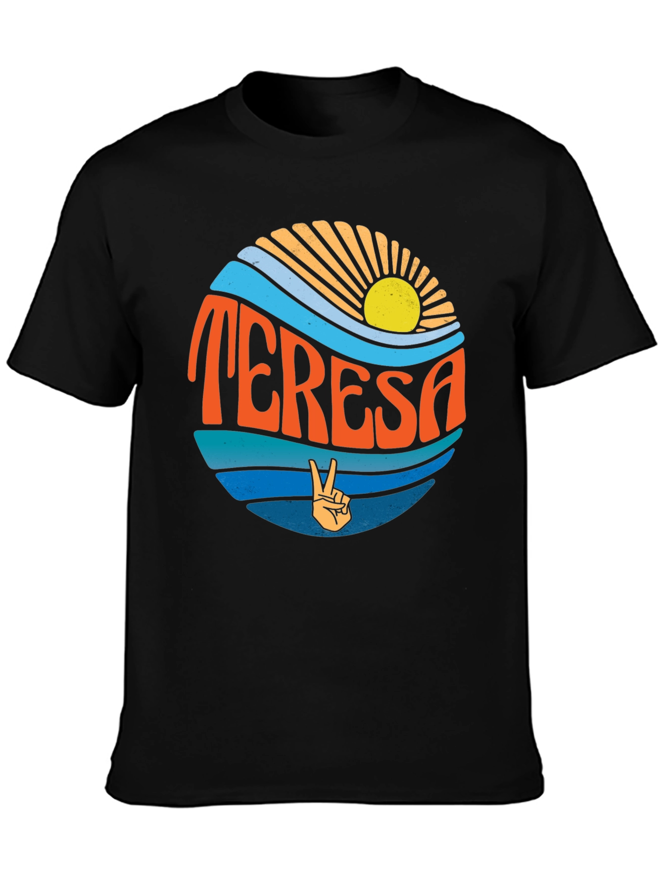 Teresa Retro Graphic T-Shirt Peace Sign Summer