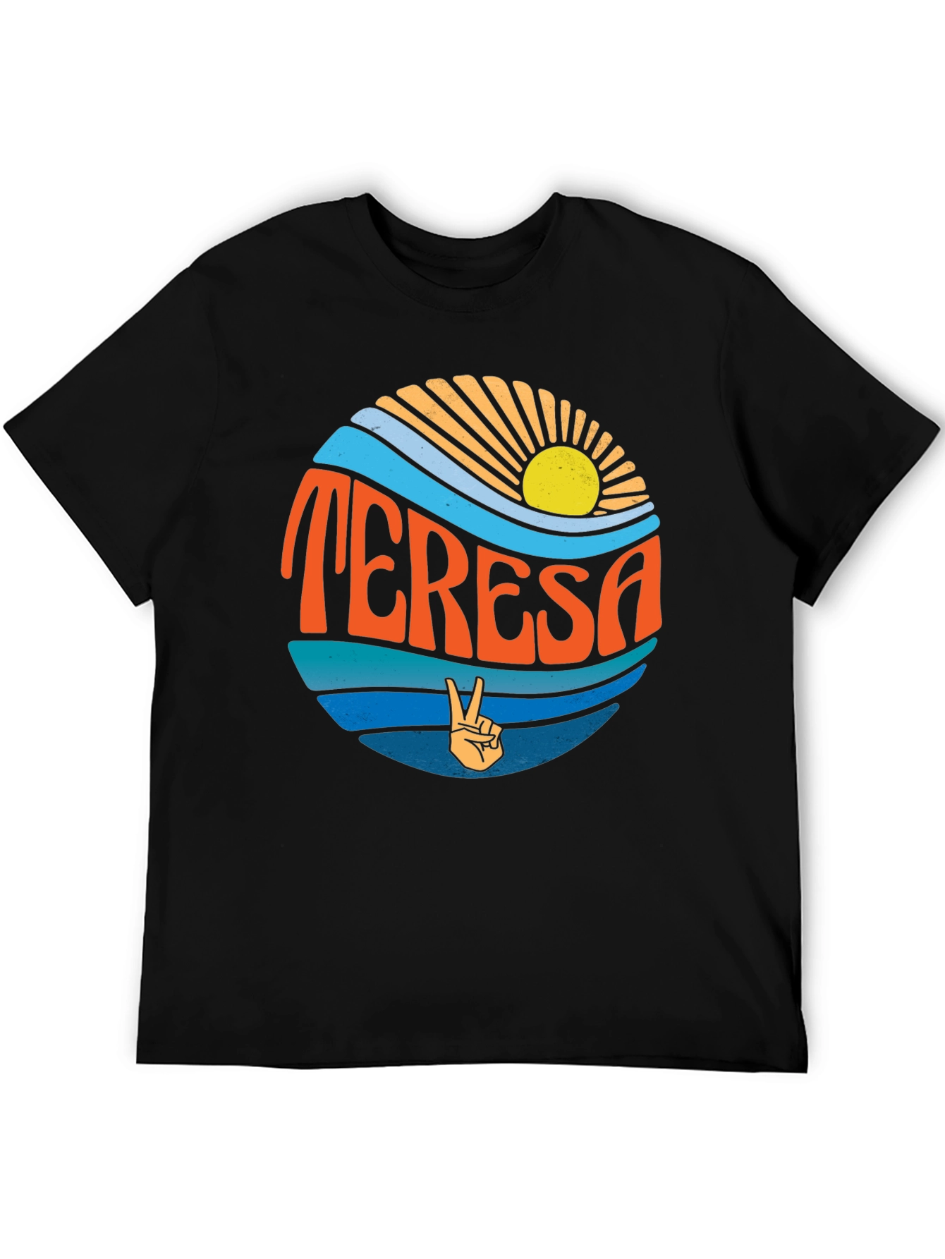 Teresa Retro Graphic T-Shirt Peace Sign Summer
